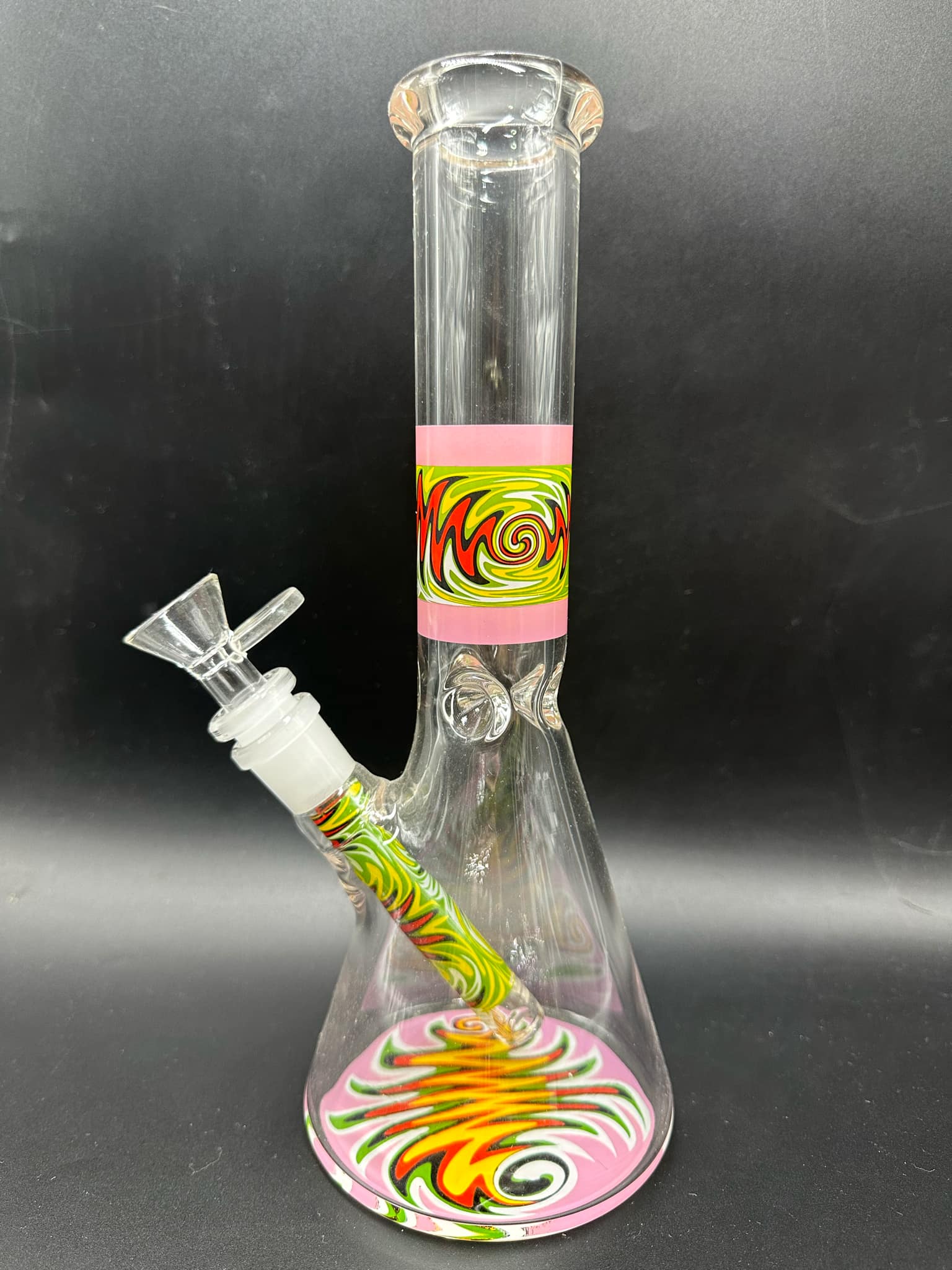 Colors Line Beaker Bong (26.5cm.)(Pink)