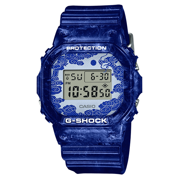 DW-5600BWP-2 l Blue and White Porcelain G-Shock Series l G-SHOCK