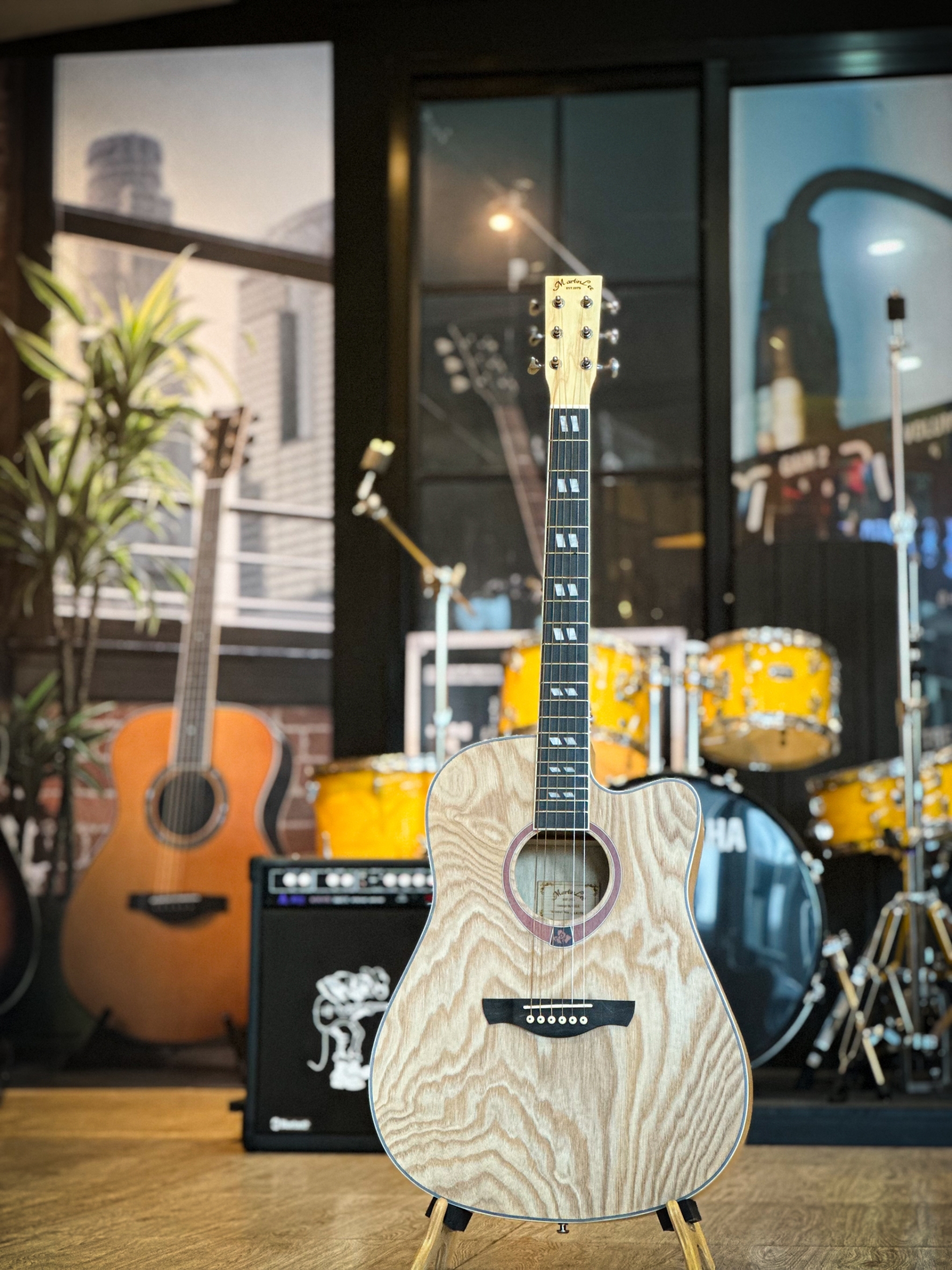 กีตาร์โปร่งไฟฟ้า Martin lee รุ่น L4119C กีต้าร์โปร่ง 41 นิ้ว ฟรี กระเป๋า ปิ๊ก4อัน ใบคอร์ด