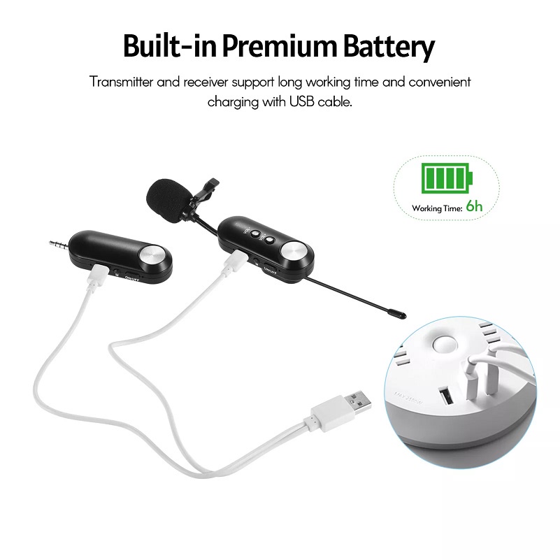 WIRELESS ไมค์ไร้สาย ไมค์สำหรับไลฟ์สด MICROPHONE