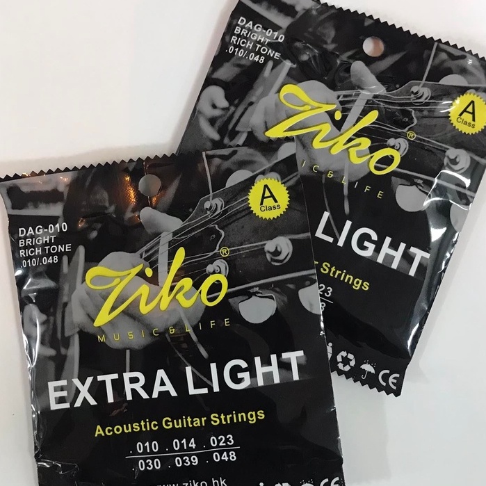 Ziko สายกีต้าร์โปร่ง รุ่น DAG-010 เบอร์ 10 สายกีตาร์โปร่ง 6 เส้น