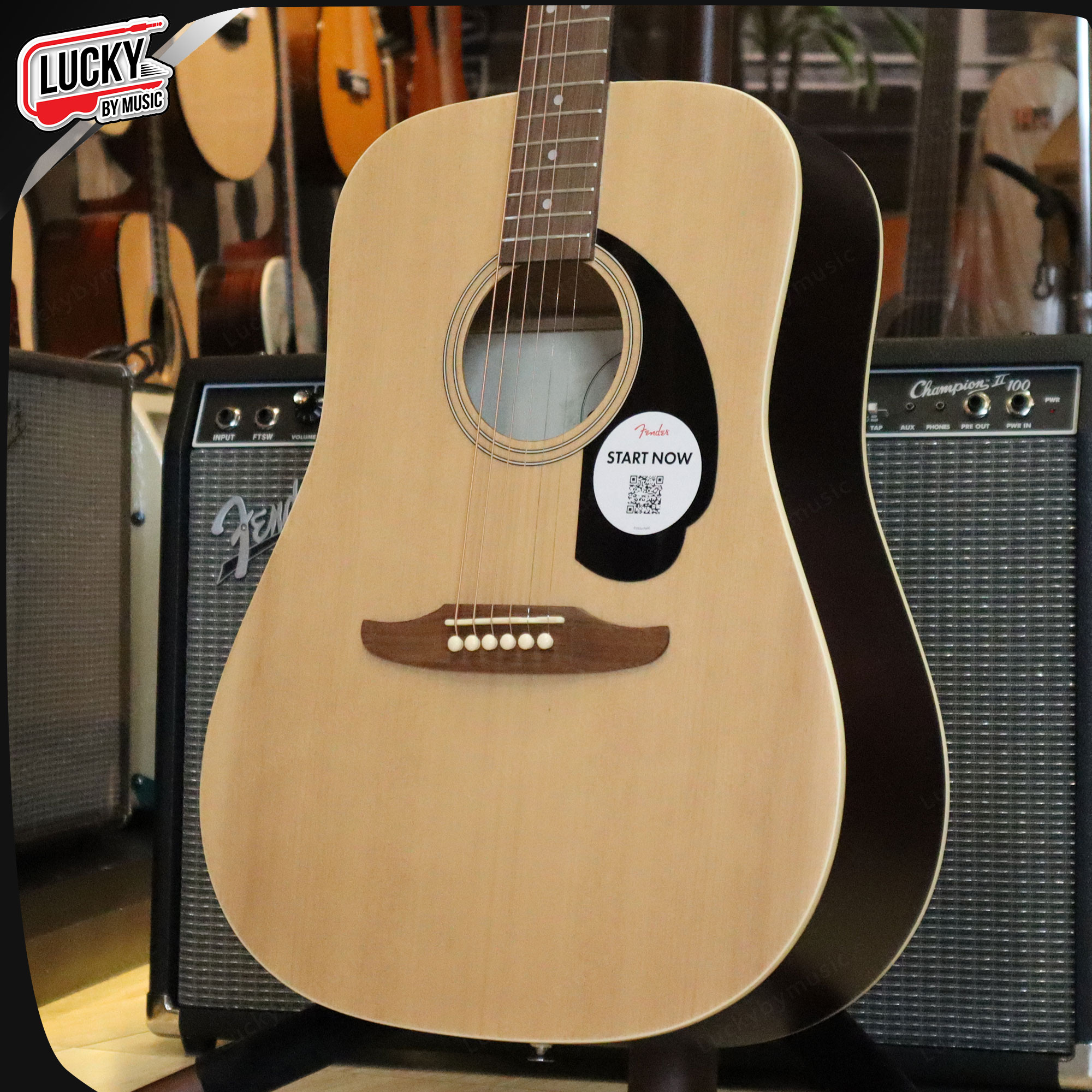 กีตาร์โปร่ง Fender California Debut Redondo หัวทรง 6-in-line