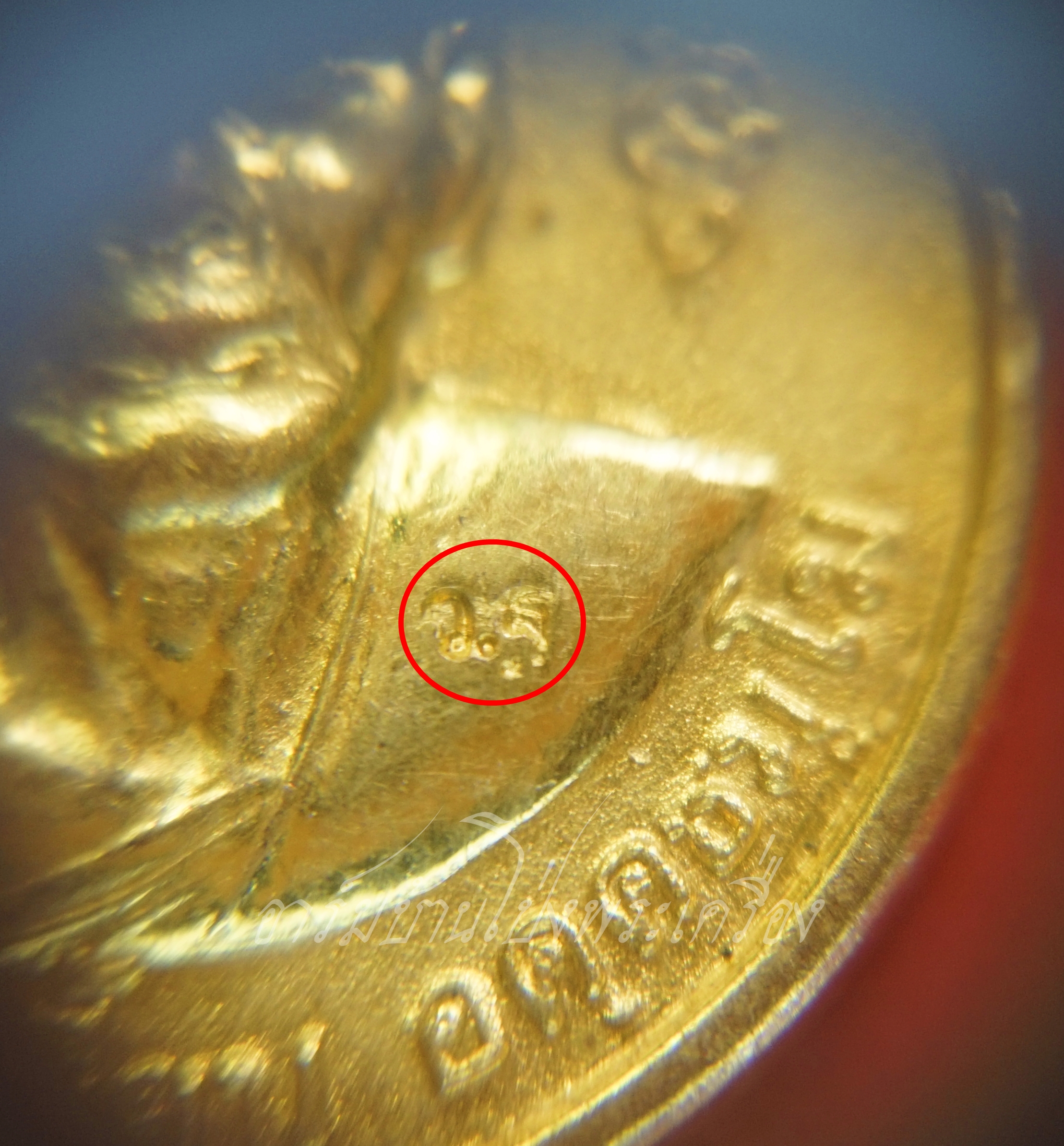 หลวงพ่อเพี้ยน วัดเกริ่นกฐิน หลังหน้าเสือมหาอำนาจบารมี ฉลองอายุ๘๒ปี ปี๒๕๕๒ เนื้อกะไหล่ทอง(องค์ที่1)