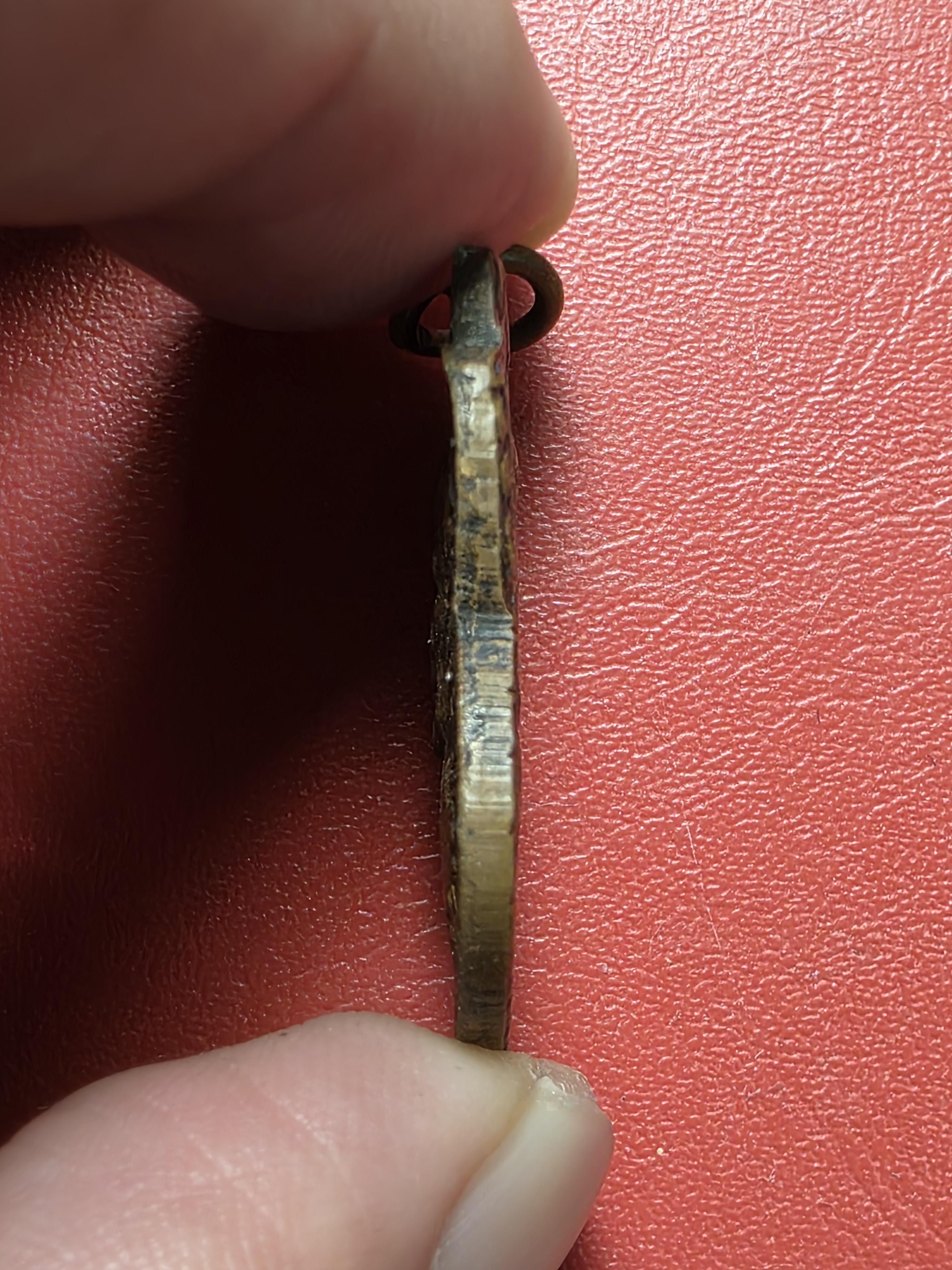 พระครูหัน วัดสระตะโก หลังหลวงพ่อขัน บล๊อกวงเดือน ส หางสั้นนิยม เนื้อทองแดง(องค์ที่1)