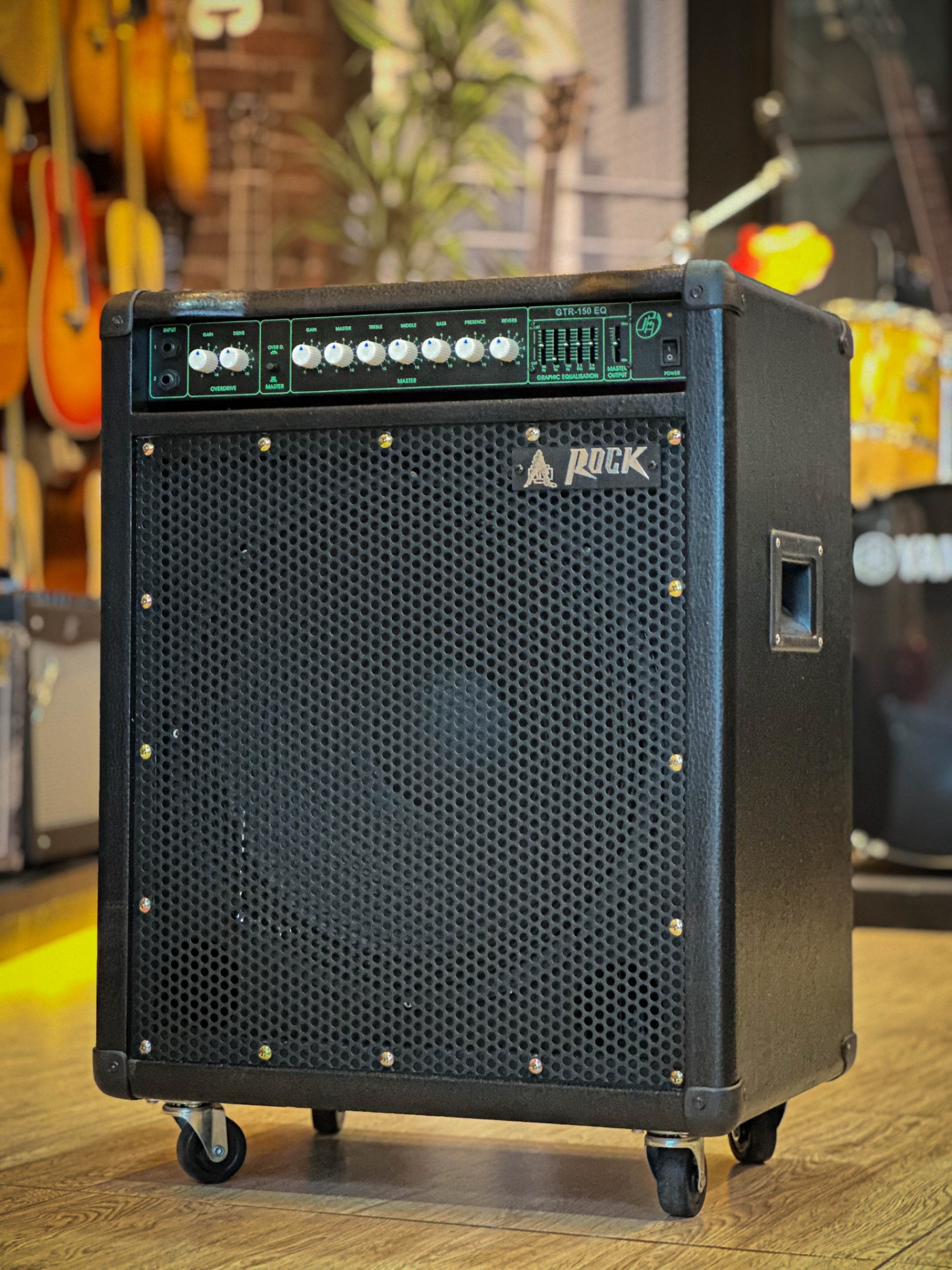 Rock แอมป์อเนกประสงค์ GTR-150 เอฟเฟคเสียง OverDrive / REVERB ในตัว ตู้แอมป์กีต้าร์ พร้อมล้อลาก เคลื่อนย้ายสะดวก