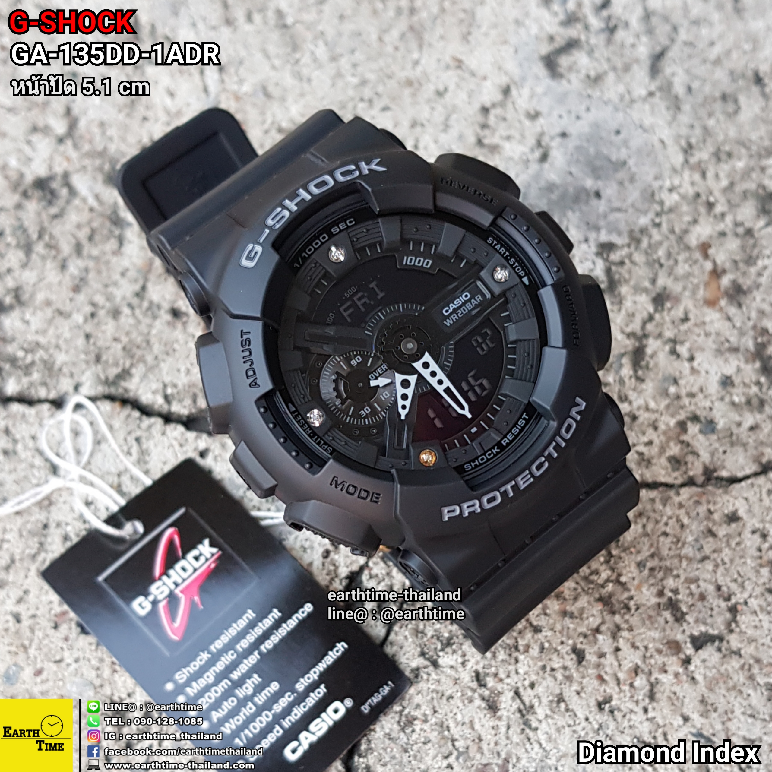 G-Shock Natural Diamond Index for 35th Anniversary ของใหม่แท้100% รับประกัน 1 ปี รุ่น GA-135DD-1A