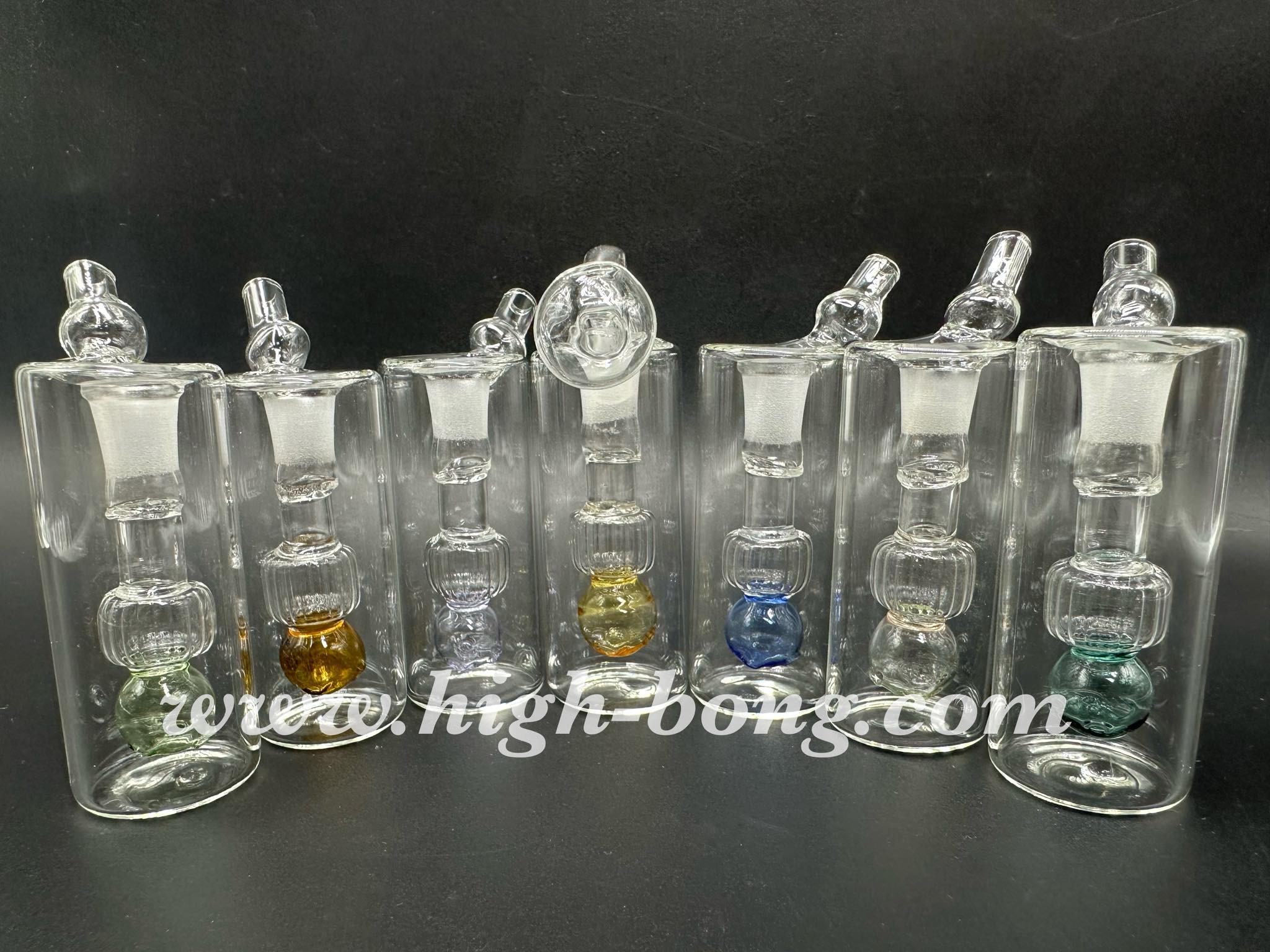 โจ๋แก้วแข็งข้อต่อก้านกลม (9cm.) (Yellow)