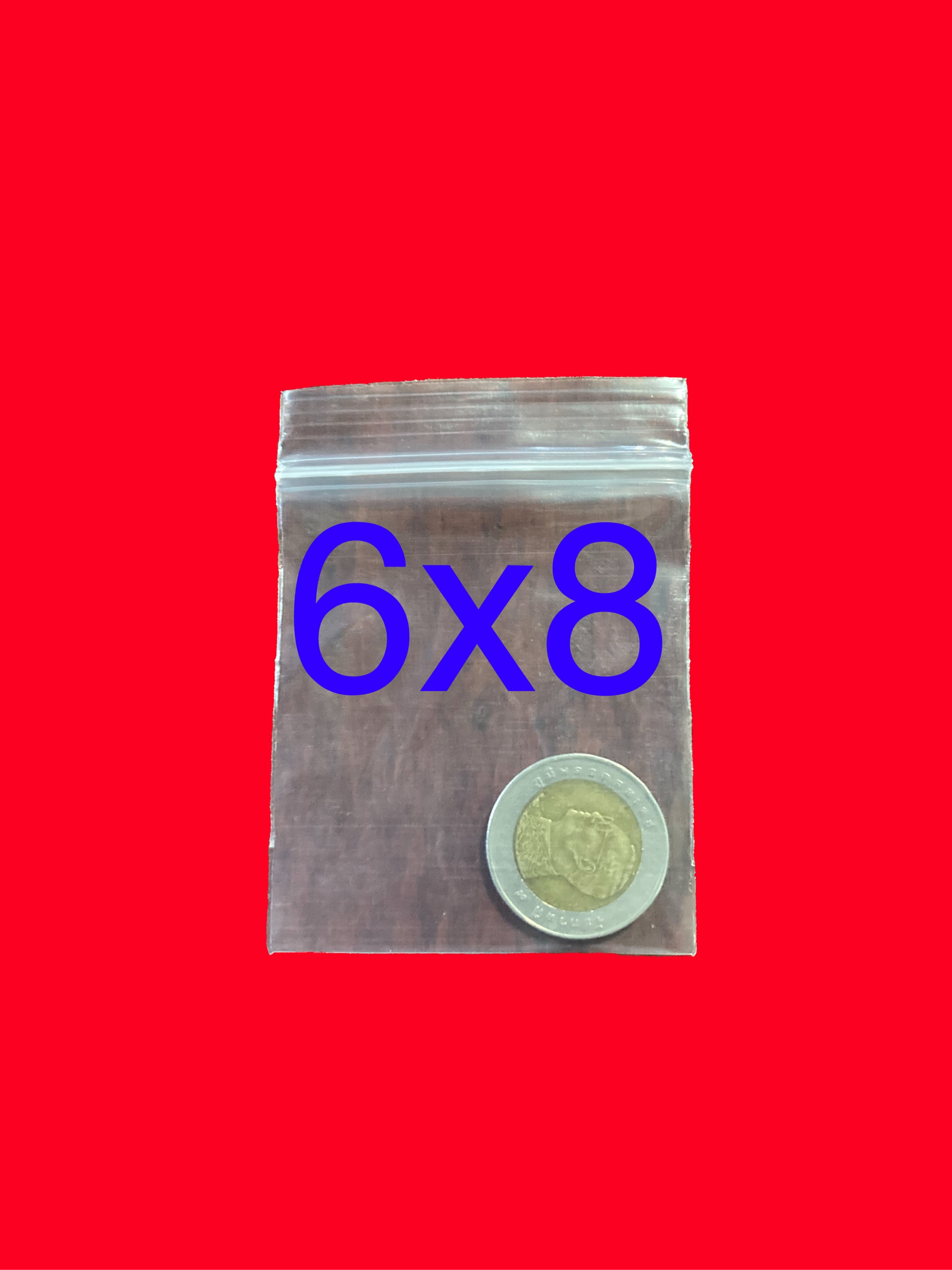 ถุงซิปใส 6x8 cm 1 ก.ก.ประมาณ 1150 ใบ