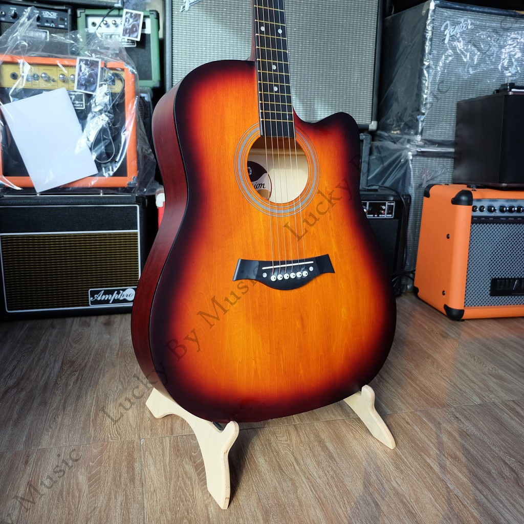 กีต้าร์โปร่งไฟฟ้า 41 นิ้ว Passion รุ่น Retro ฟรี กระเป๋า/คาโป้/สายแจ๊ค/ปิ๊ก2อัน/ใบคอร์ด/ประแจ/ปิ๊กกาดแดง