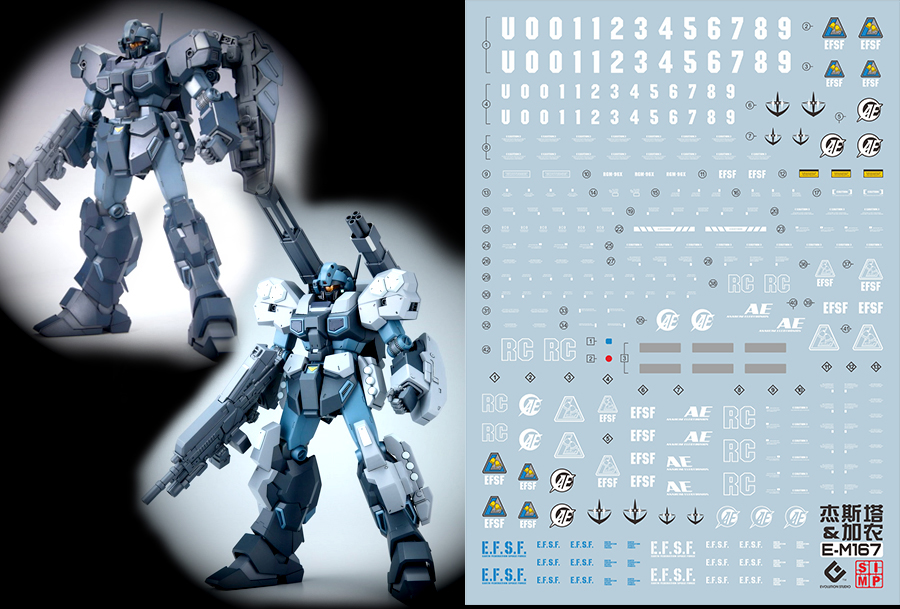 126 Water Decal MG1/100 Jesta & Jesta canon ยี่ห่อ S.I.M.P. Model Decal