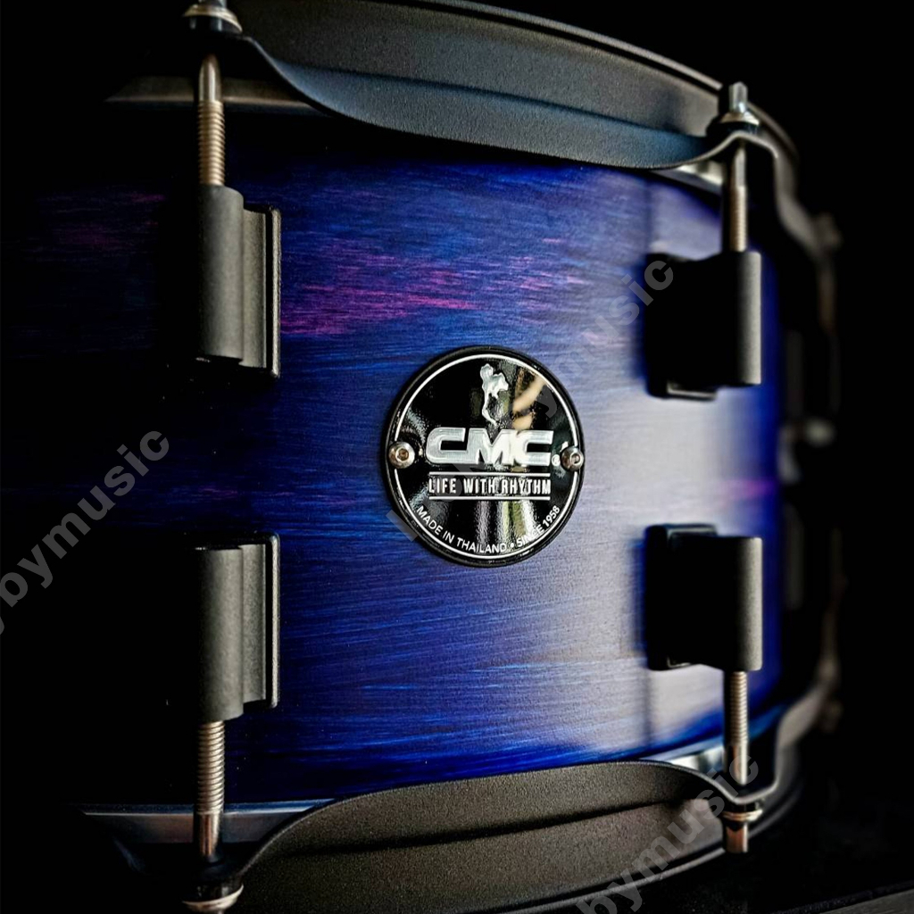 สแนร์ CMC Remix สี King Fisher Blue ( KFBL ) งานไม้ Poplar + Parawood ขนาด 14 x 6.5 นิ้ว 10 หลัก