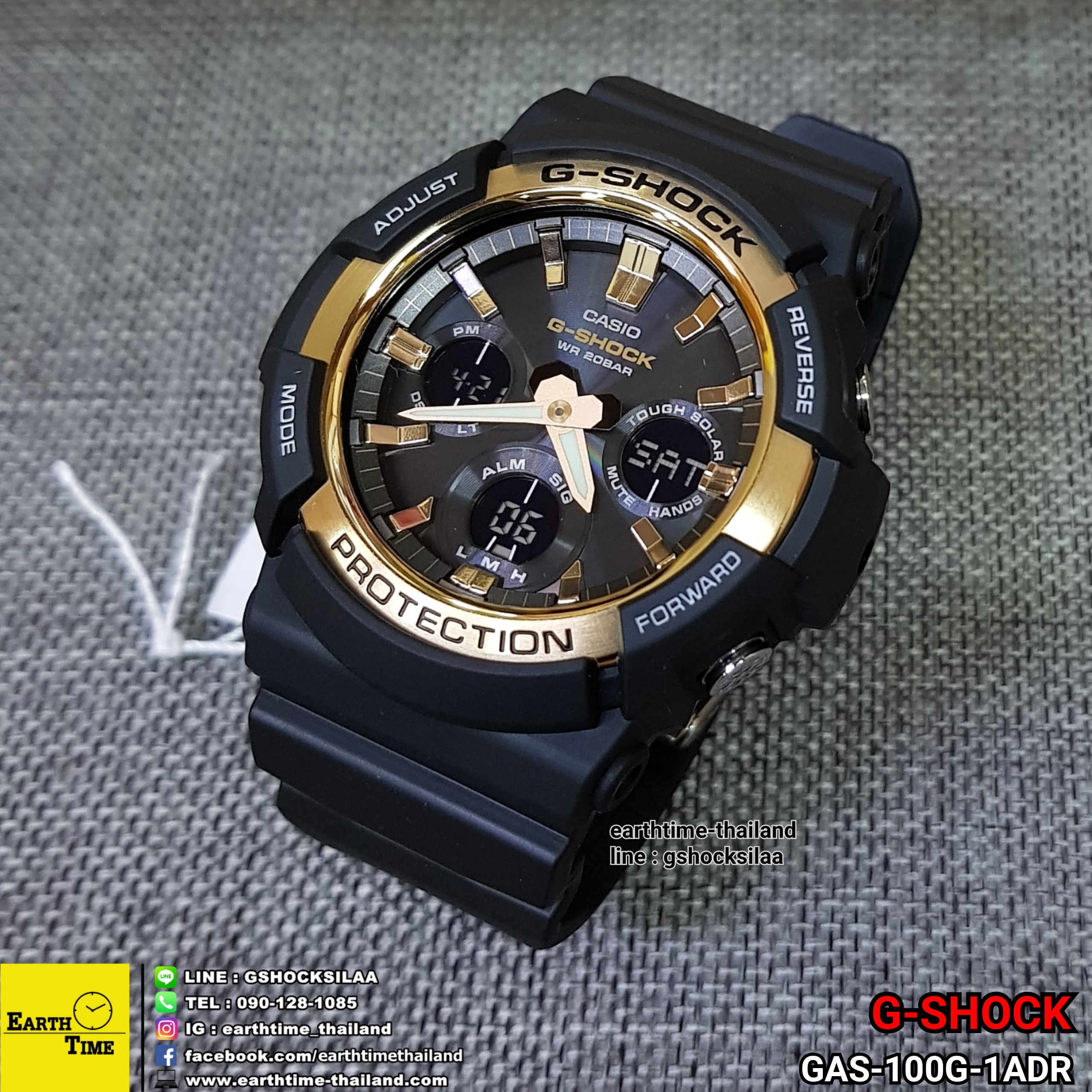 G-Shock Tough Solar ของใหม่แท้100% รับประกัน 1 ปี รุ่น GAS-100G-1ADR