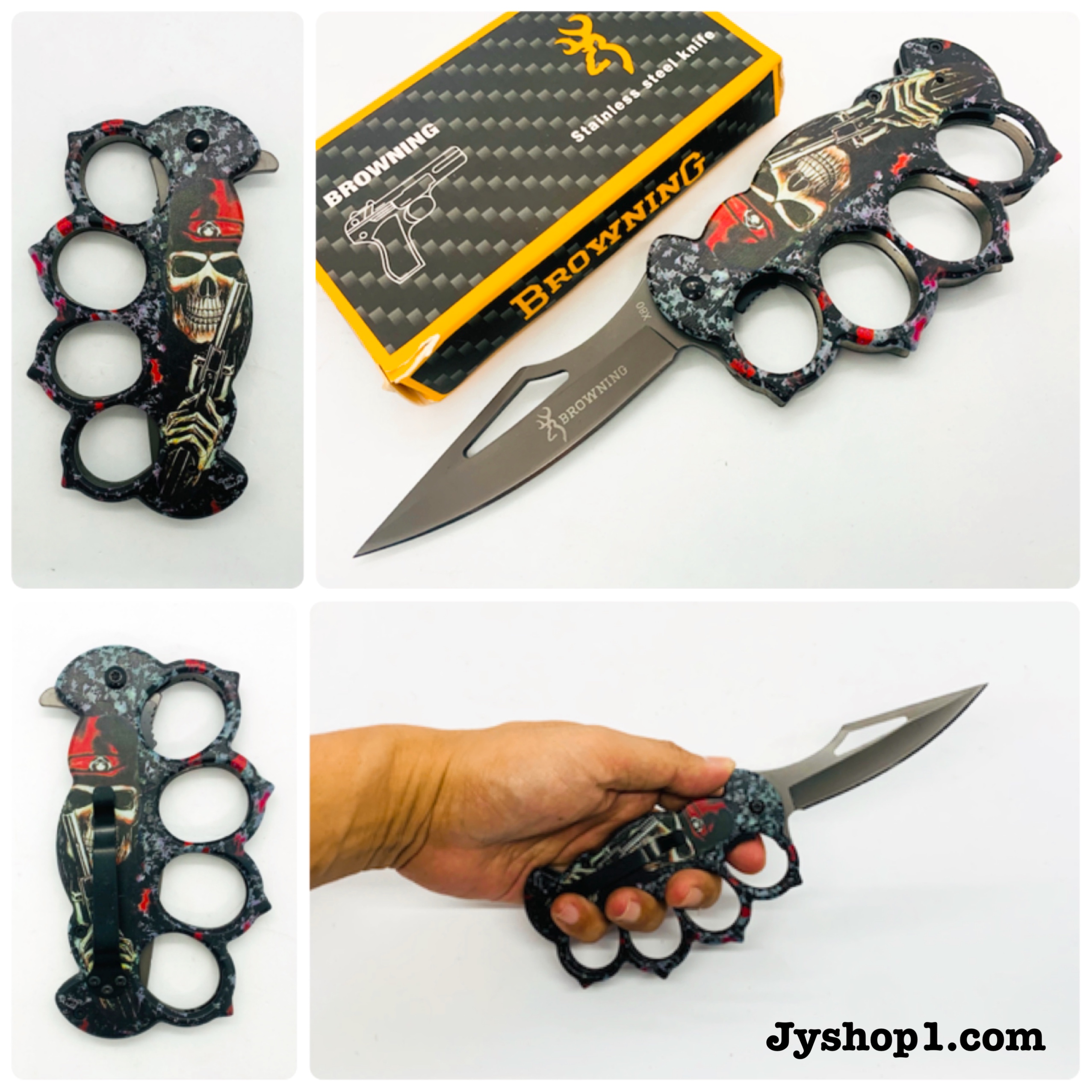 มีดพับ มีดพก แบบสนับมือ Browning X80