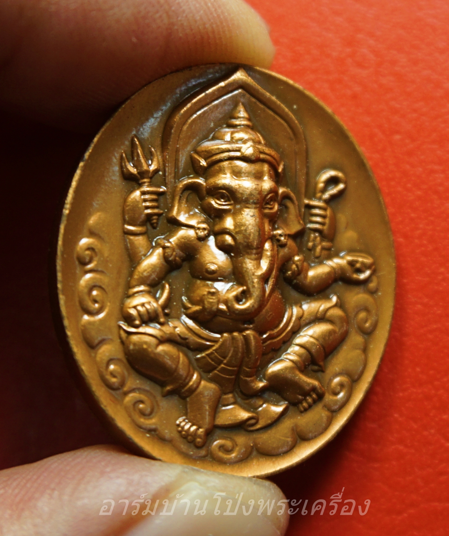 พระพิฆเนศร สำนักช่างสิบหมู่ กรมศิลปากร หลังสัญลักษณ์โอม ปี๒๕๓๙ พิธีใหญ่ วัดพระแก้ว(องค์ที่2)