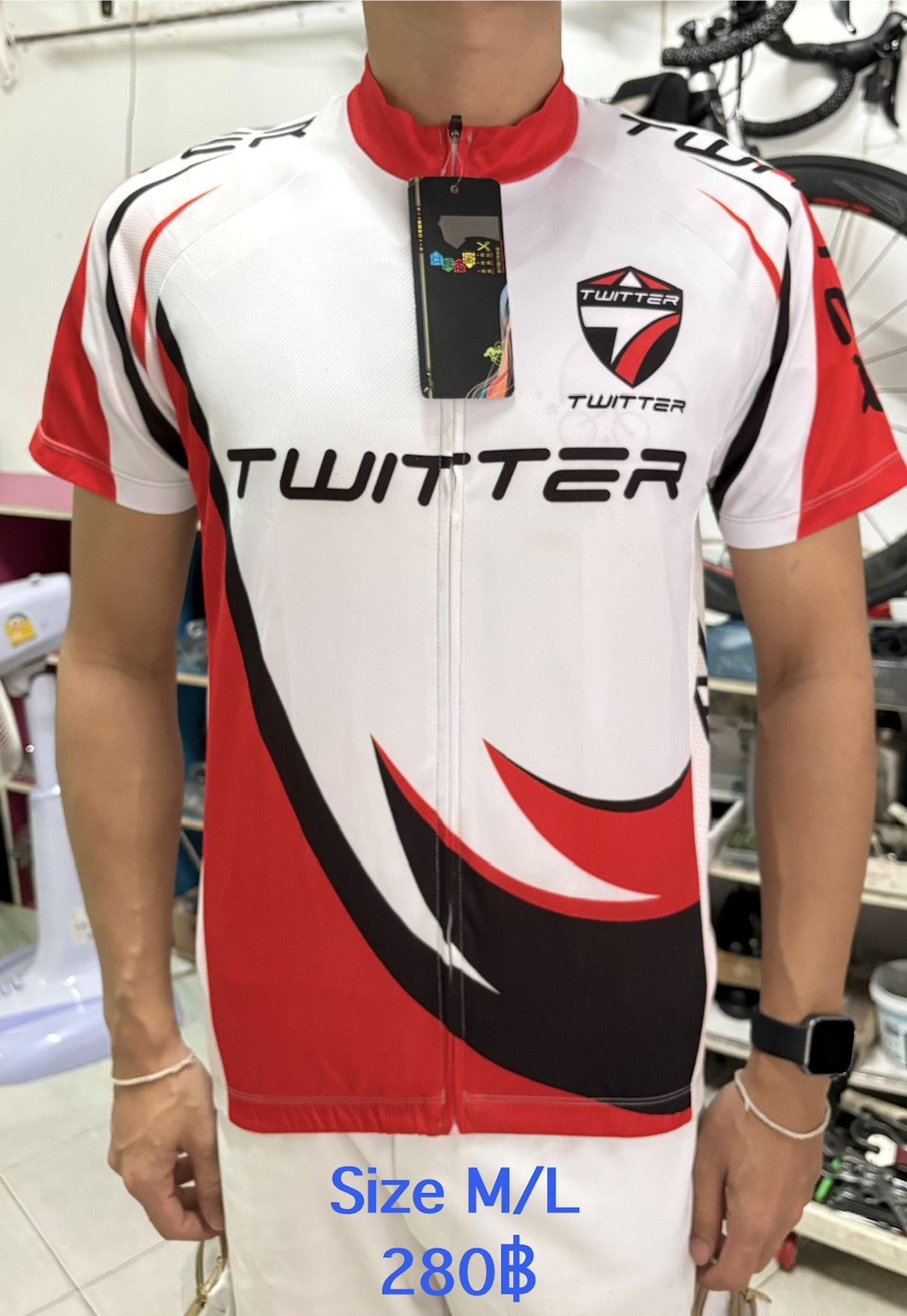 เสื้อปั่นจักรยาน Twitter Size M/L