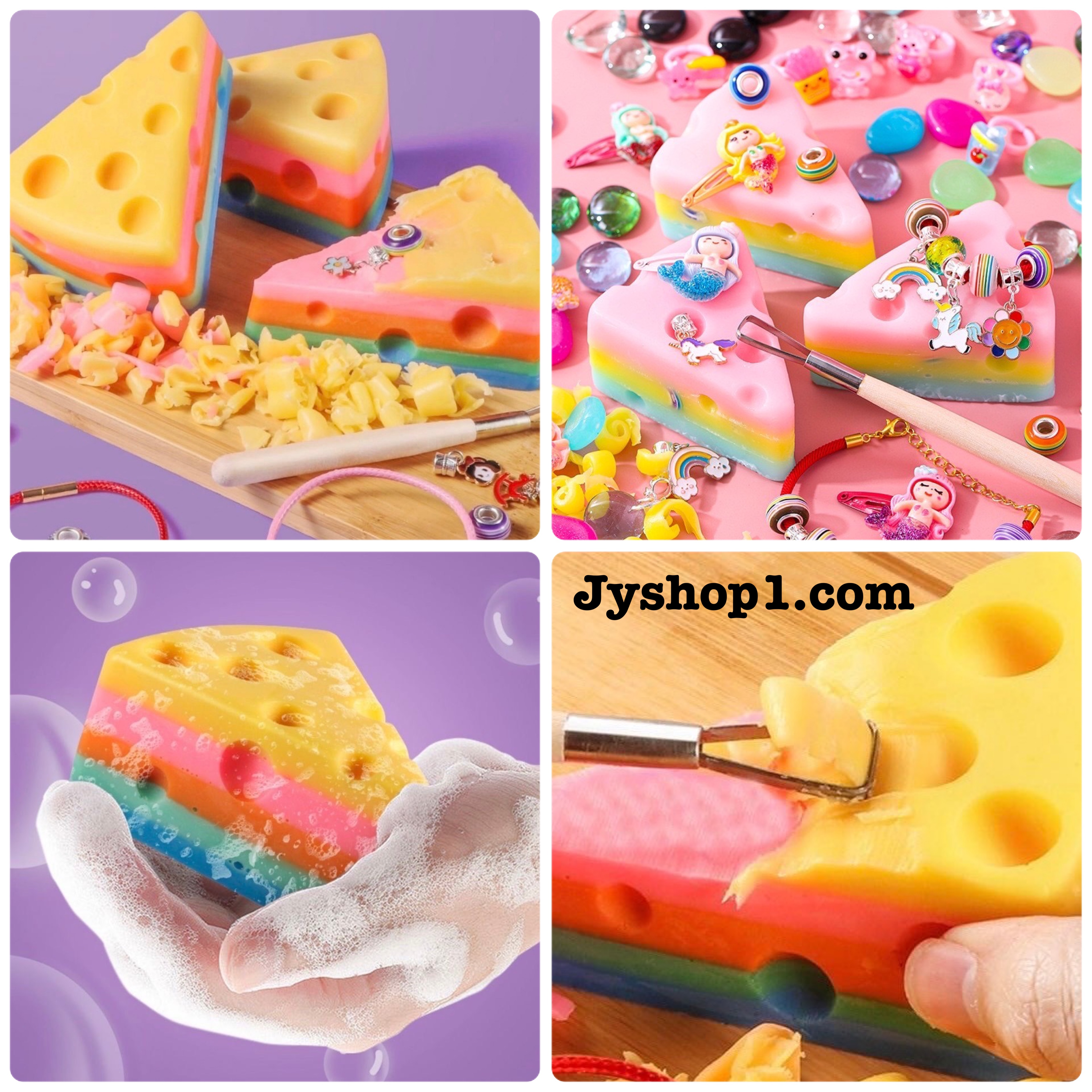 ของเล่นเด็ก สบู่ชีสสายรุ้ง เรนโบว์ DIY รหัส GT011 พร้อมส่ง ราคาถูก