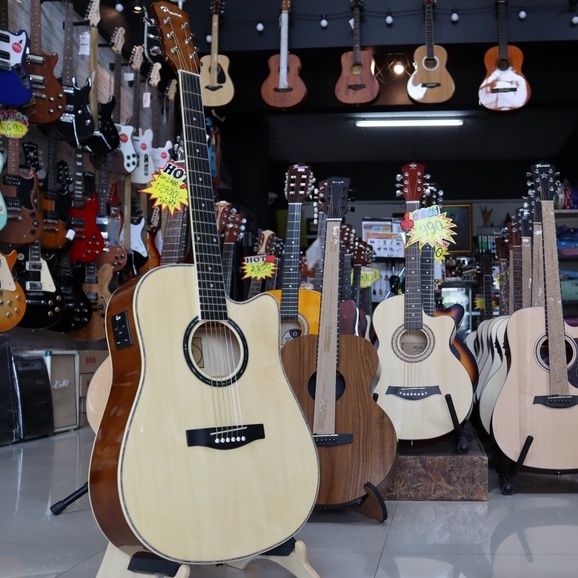 Preme รุ่น G410E II กีต้าร์โปร่งไฟฟ้า ขนาด 41 นิ้ว สีไม้