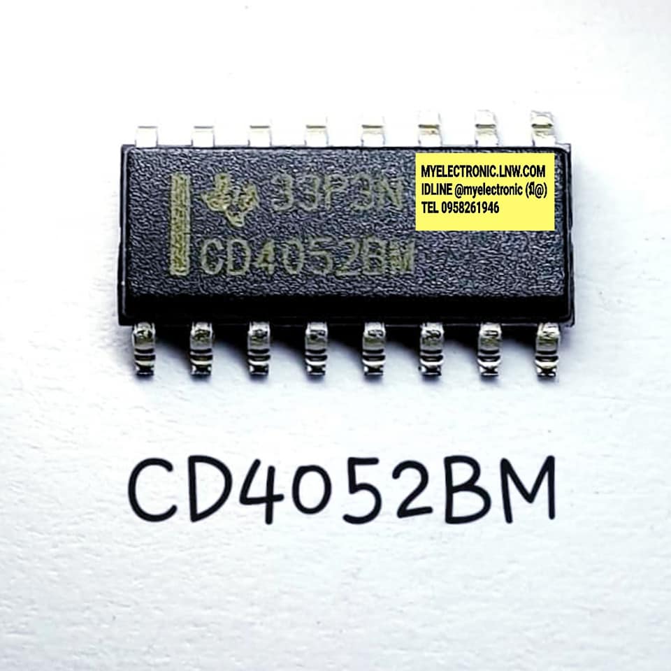 ICCD4052BMยี่ห้อTEXASตัวถังSMD16ขาราคาตัวละ