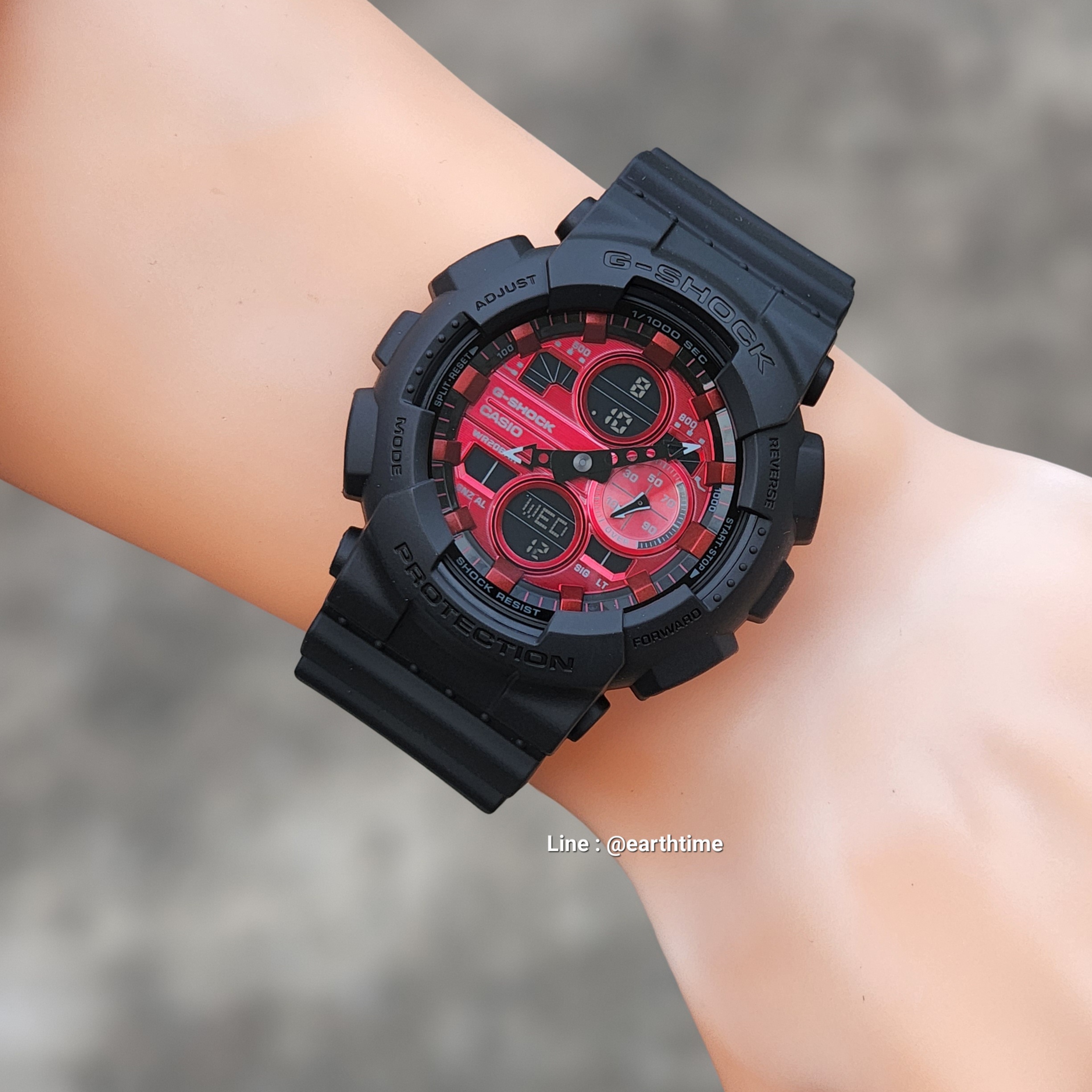 G-Shock Black and Red Series ของใหม่แท้100% รุ่น GA-140AR-1ADR