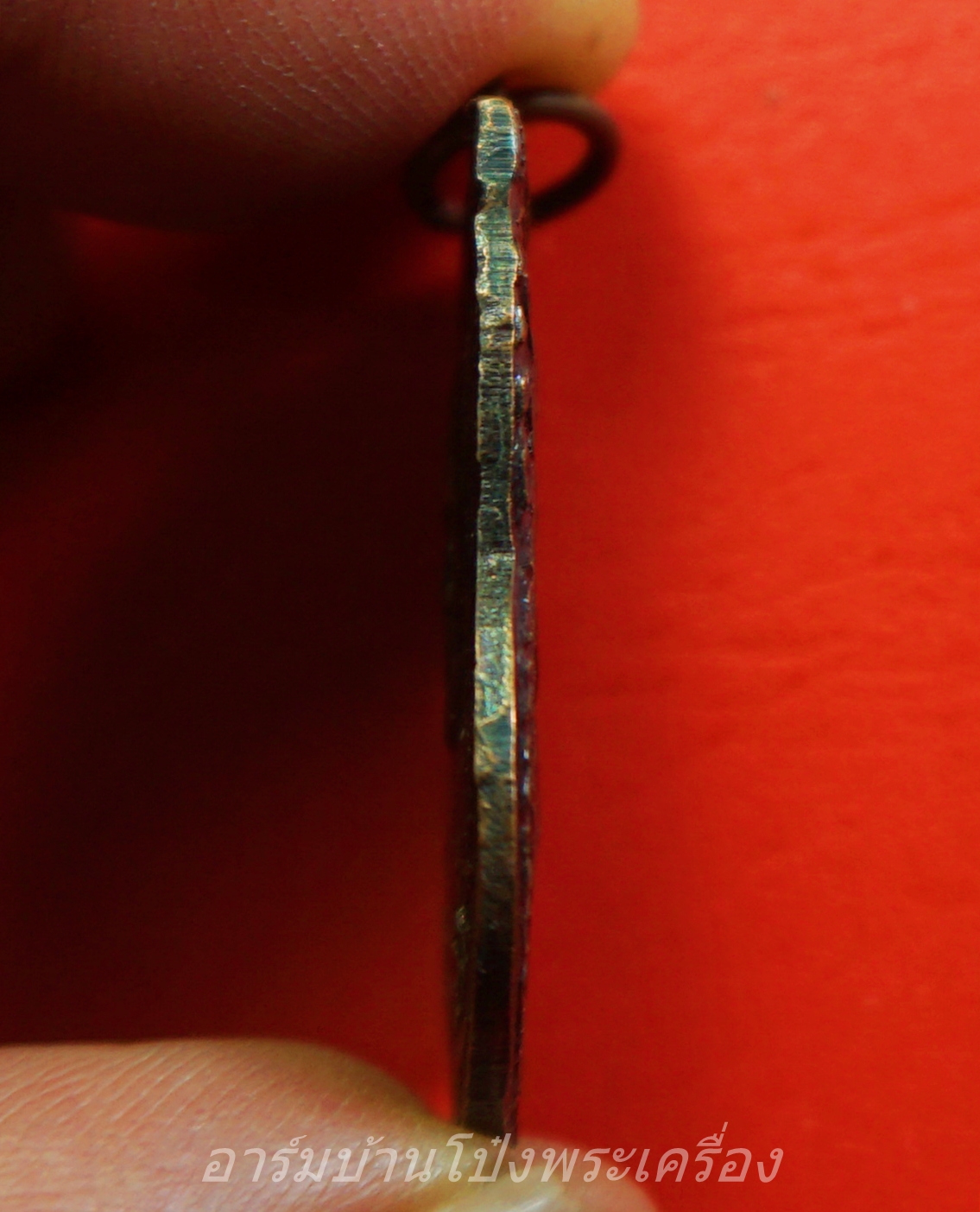 พระครูหัน วัดสระตะโก หลังหลวงพ่อขัน เนื้อทองแดง(องค์ที่2)