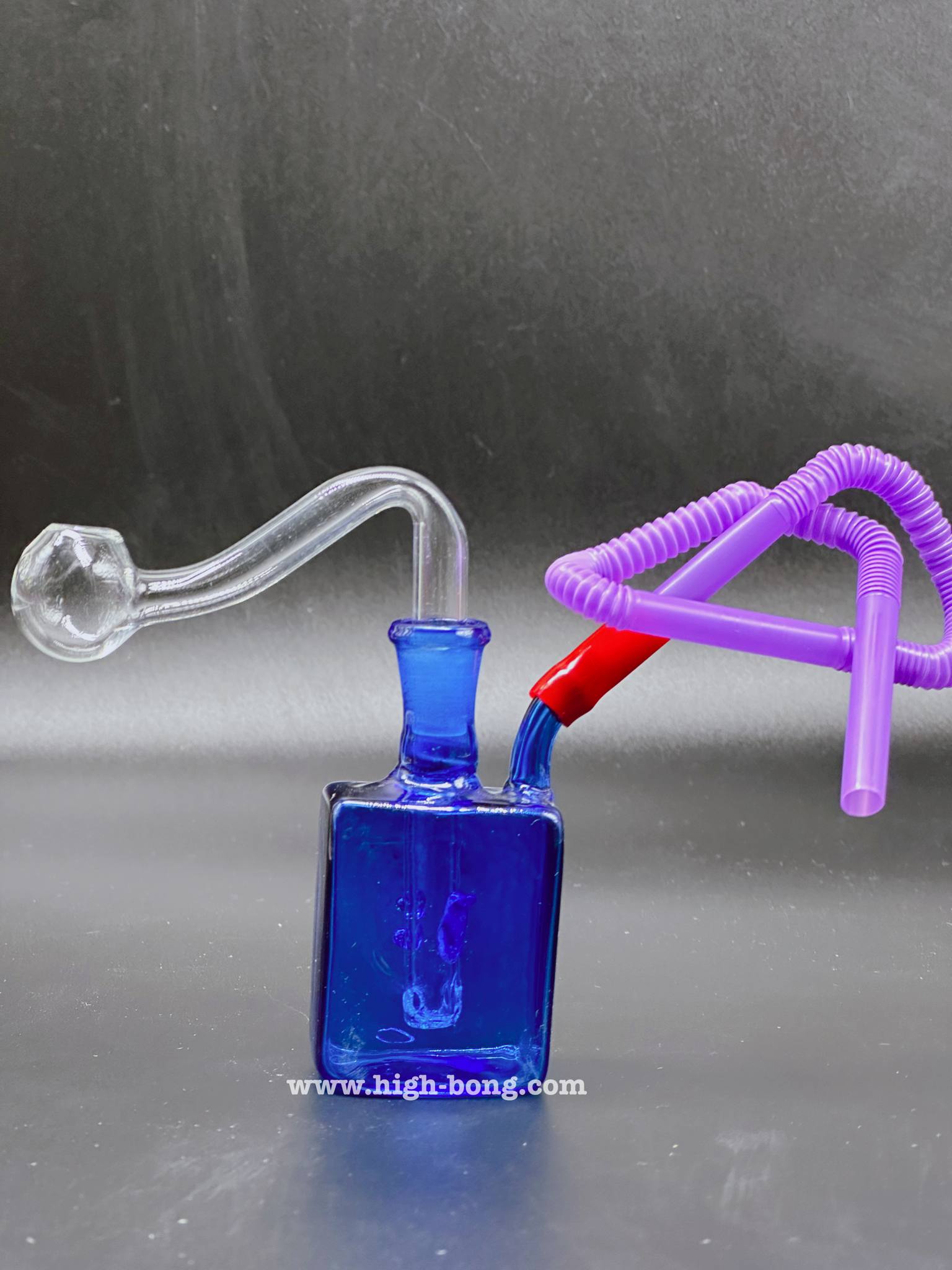 Colorful Glass Bong (6 cm.)(Blue)