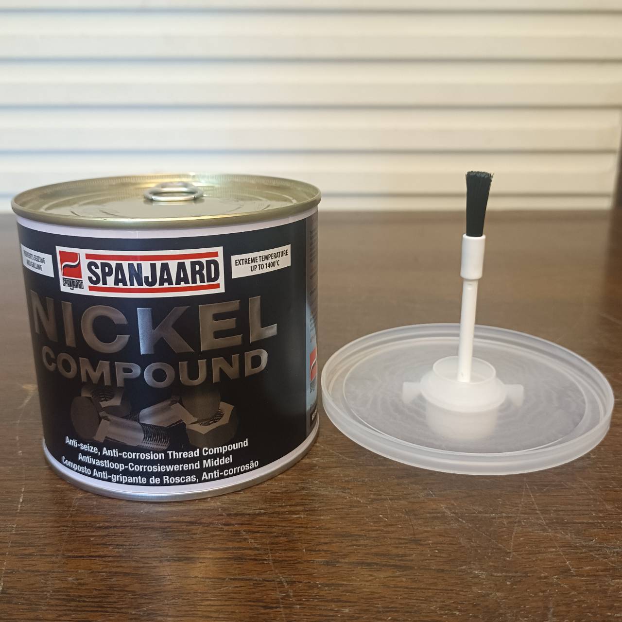 Spanjaard NICKEL COMPOUND 500g นิคเกิ้ลแอนตี้ซิสซ์ชนิดทา ทนความร้อนสูง1500 องศา หล่อลื่นและป้องการจับยึดชิ้นส่วนสารป้องกันการจับติด ชนิดนิคเกิล (สีเงิน-ทนกรดได้)