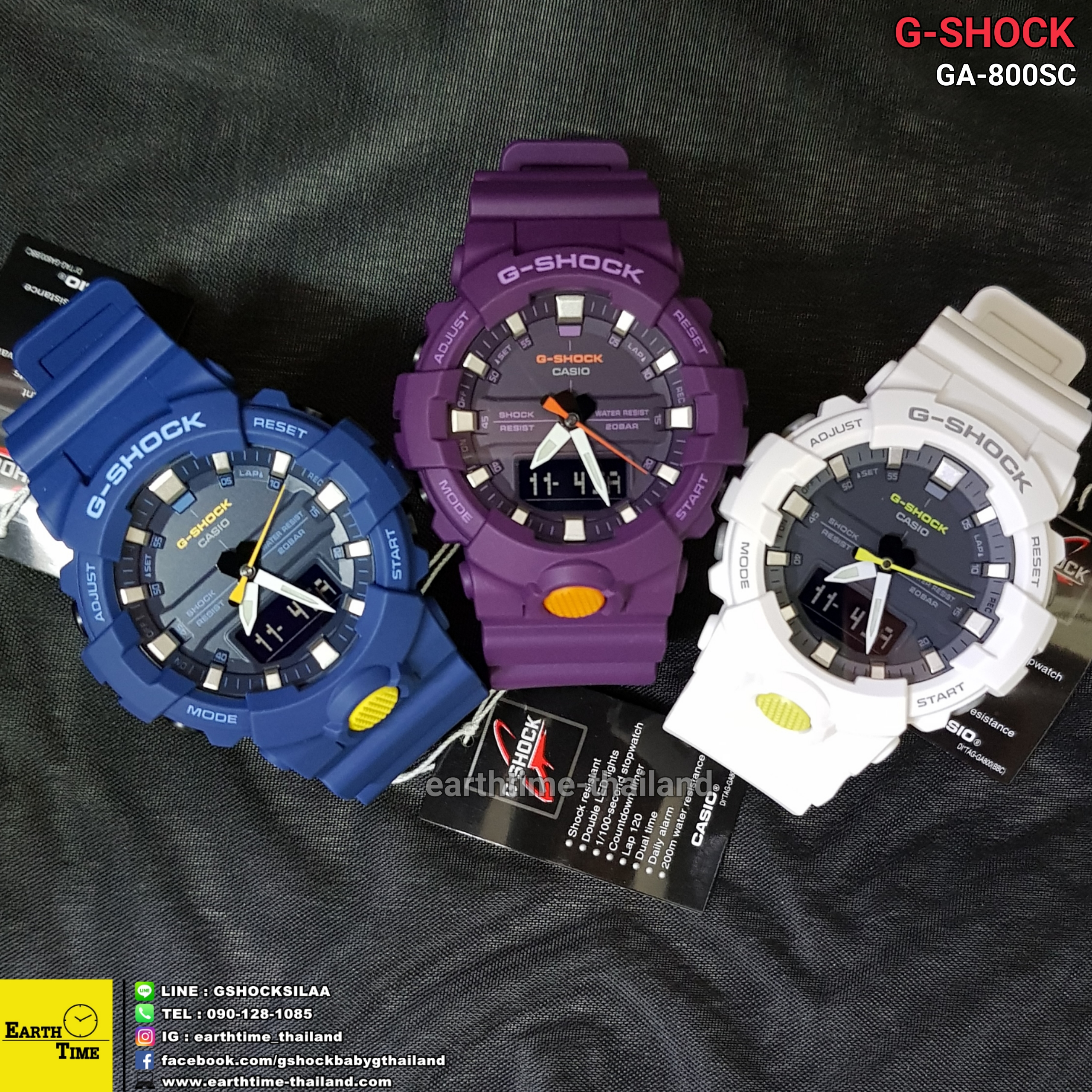 G-Shock GA-800SC Series ของใหม่แท้100% รับประกัน 1 ปี รุ่น GA-800SC-7ADR