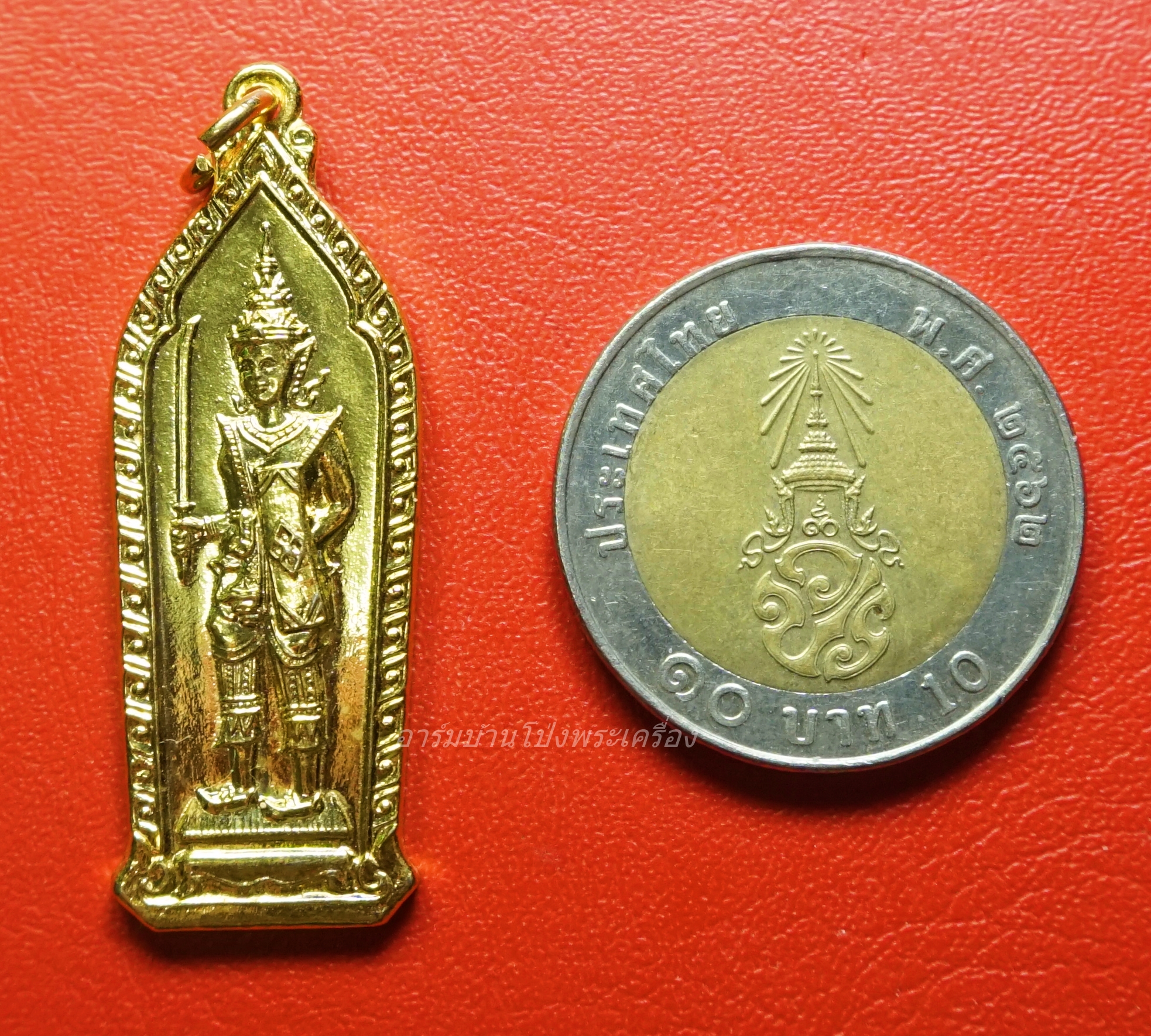 สมเด็จพระศรีสุริโยทัย วัดสมเด็จพระศรีสุริโยทัย จ.สระบุรี กะไหล่ทอง(องค์ที่5)