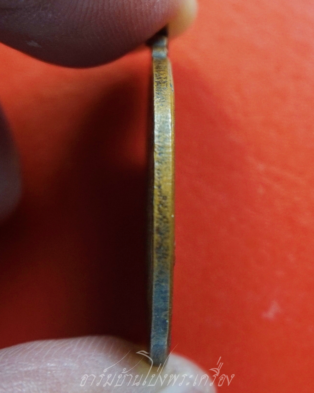 หลวงพ่อกิมเซี้ยง วัดจันทร์เจริญสุข จ.สมุทรสงคราม รุ่นก่อสร้าง ตอกโค๊ต"ช" เนื้อทองแดง(องค์ที่1)