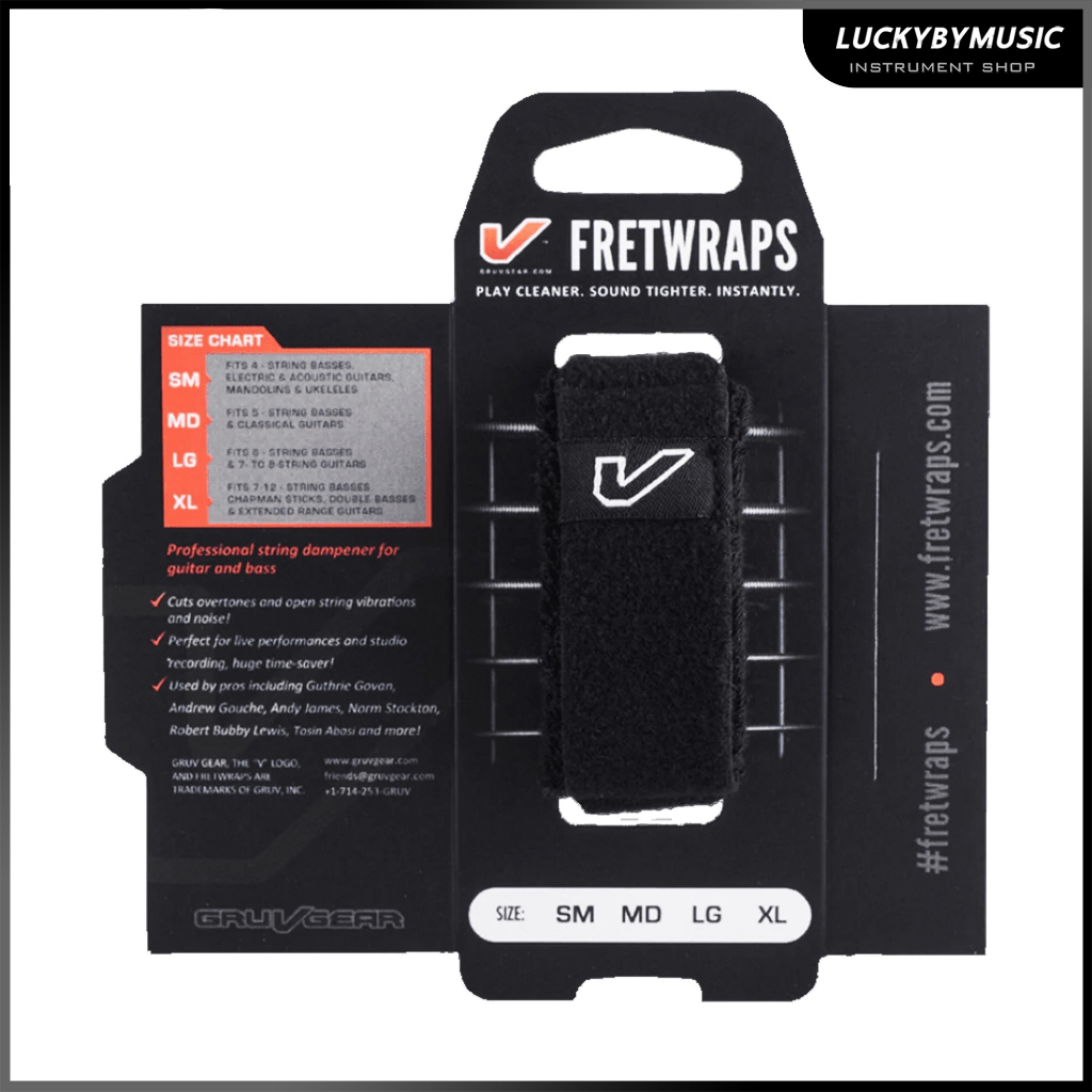 ที่รัดคอกีต้าร์ Fret Wrap SM (1 ชิ้น) Gruv Gear Fretwraps String Muters สายรัดคอกีต้าร์ อุปกรณ์ลดเสียง - ส่งด่วน