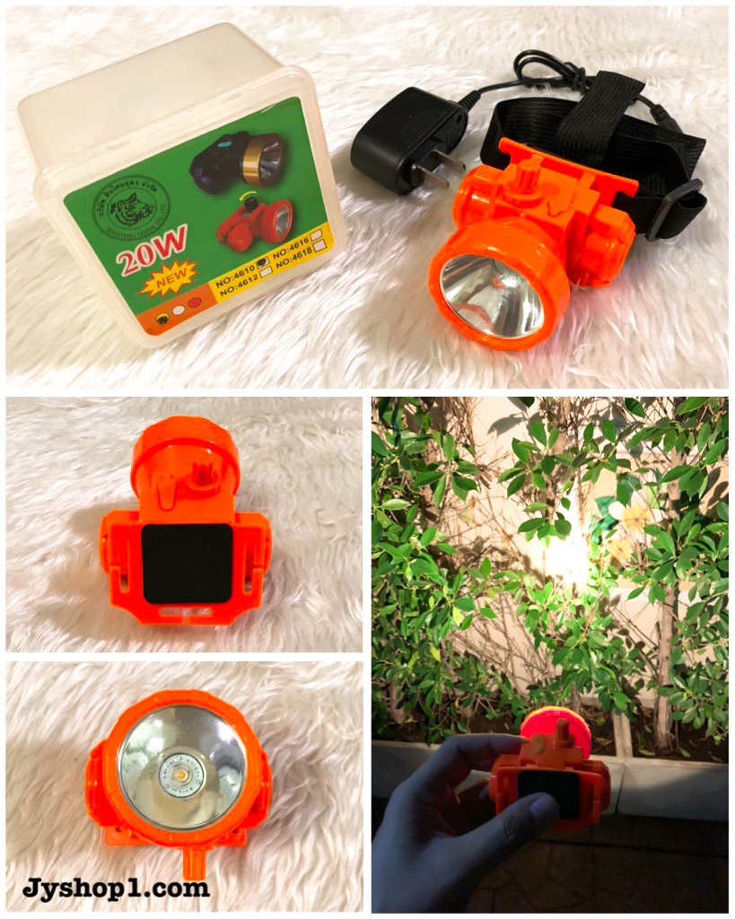 ไฟฉายคาดหัว ไฟฉาย 20W รุ่น 4610 สีส้ม