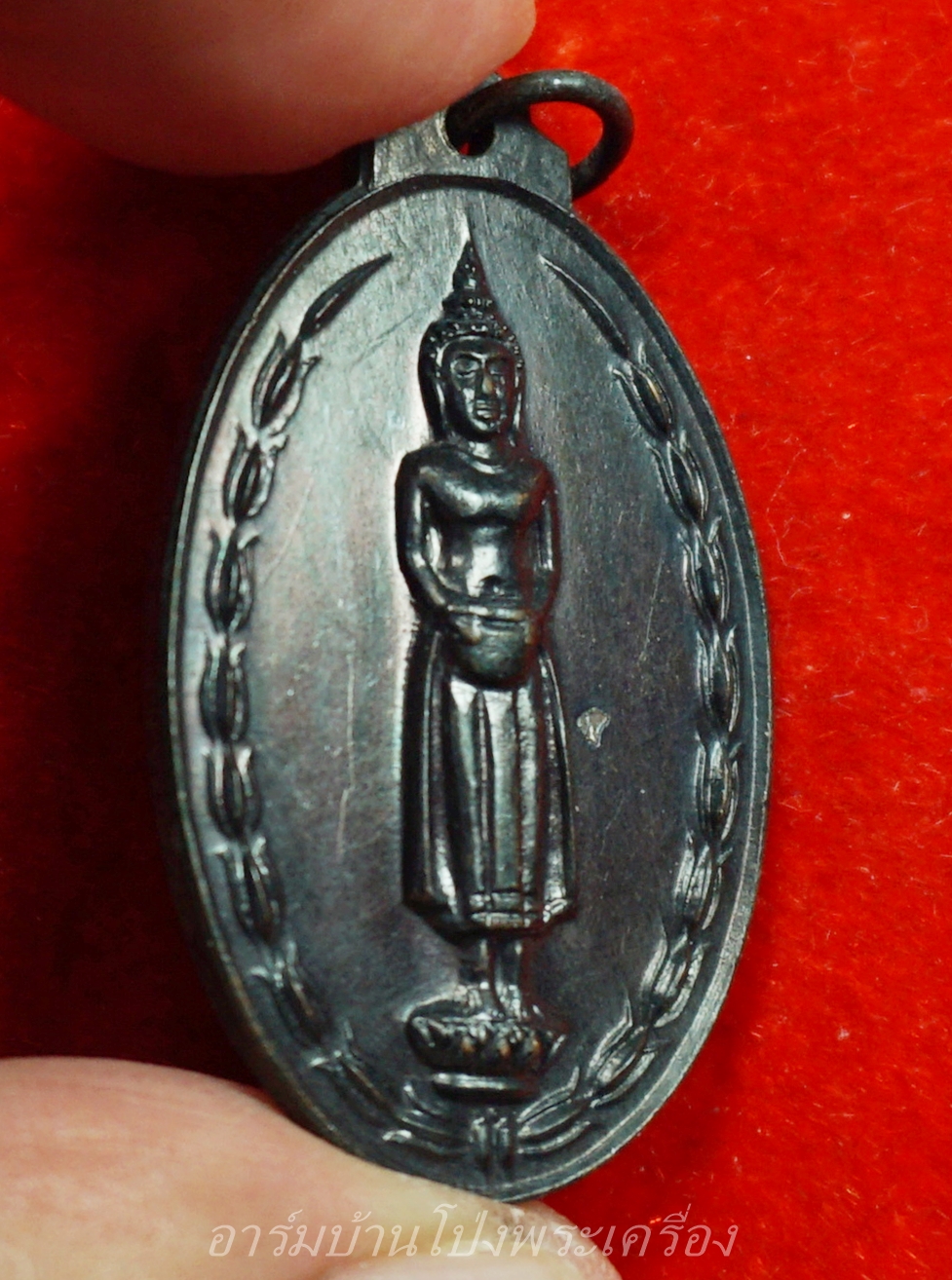 หลวงพ่อแก่นจันทร์ วัดช่องลม รุ่นแรก ปี๒๕๑๕ เนื้อทองแดงรมดำ เกศสั้น(องค์ที่4)