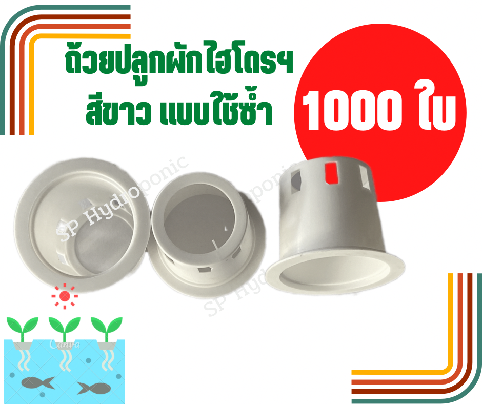 ถ้วยปลูกสีขาว 1000 ใบ