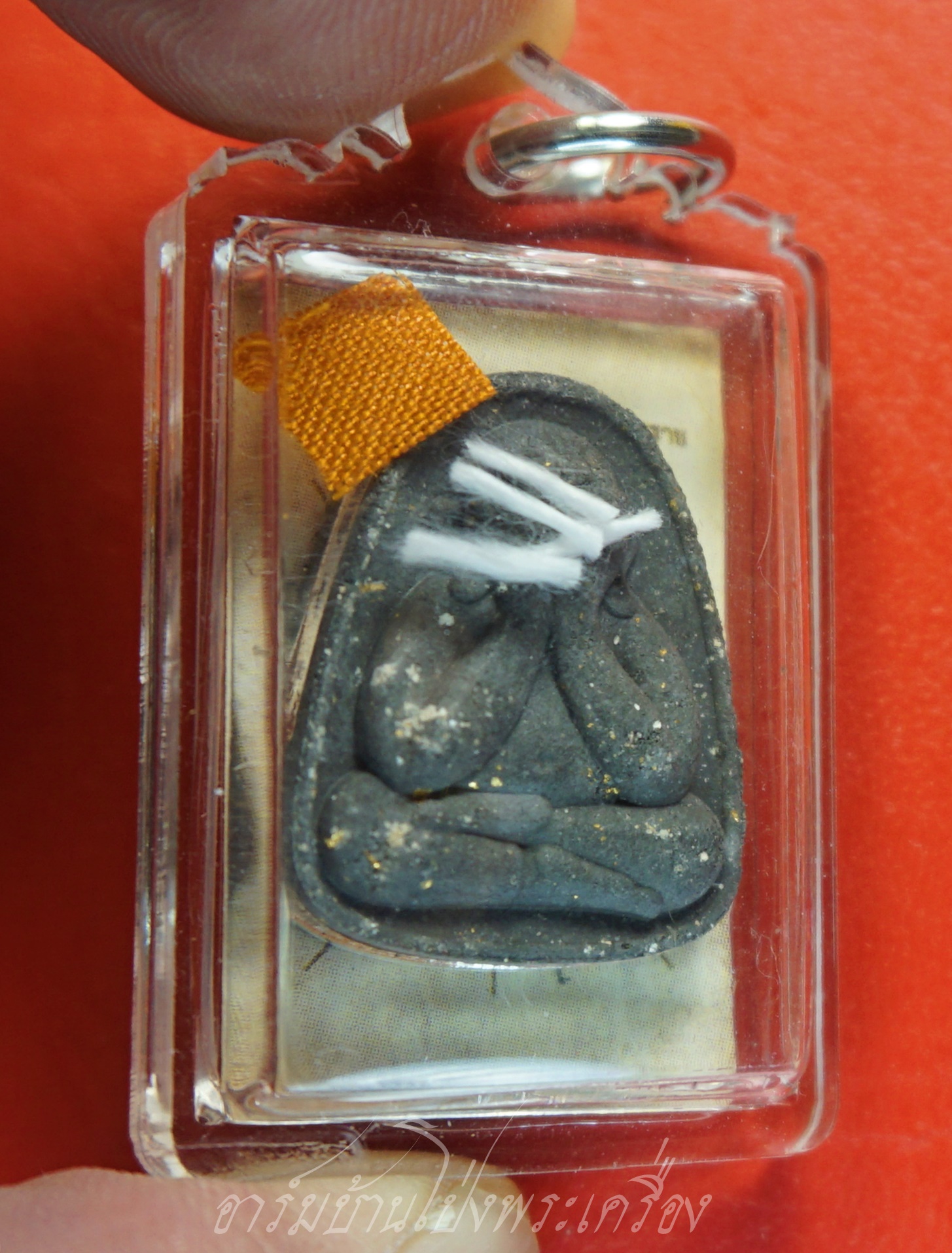 หลวงปู่แผ้ว วัดรางหมัน รูปถ่ายซีเปีย ที่ระลึกครบ๘รอบ อายุ๙๖ปี หลังปิดตา(องค์ที่8)