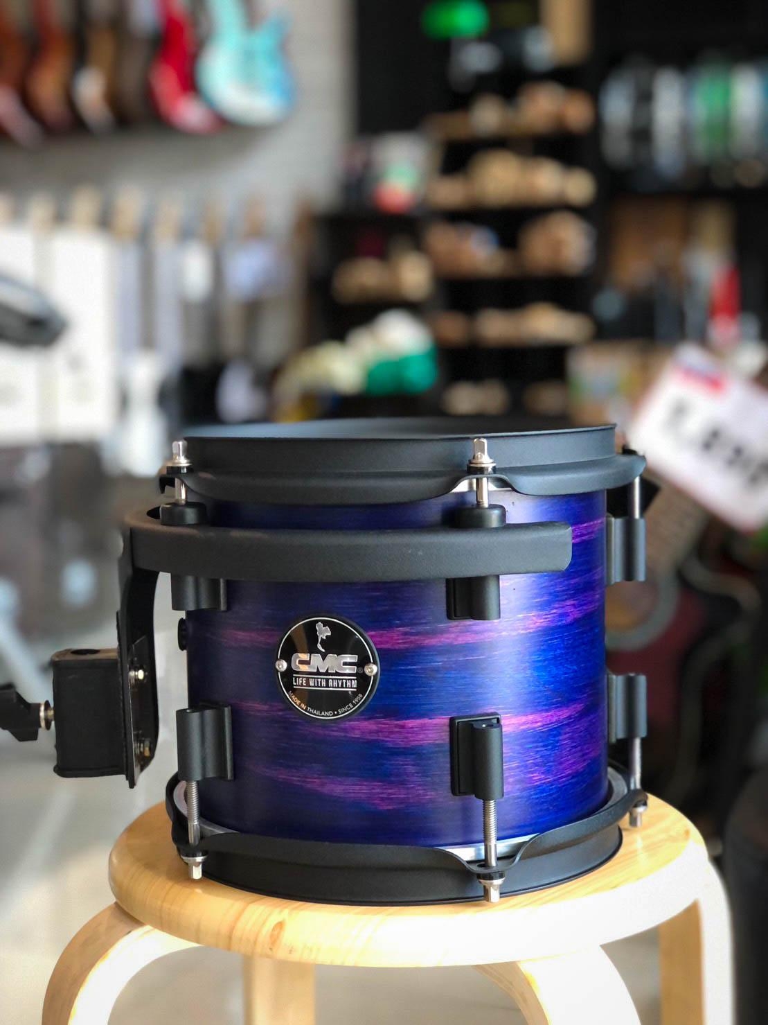 [ พร้อมส่ง ] CMC Remix กลองทอมเสริม ขนาด 8" นิ้ว สี King fisher blue ไม้ PARA+POPLAR อะไหล่โครเมียม กลองทอมแยก กลองทอม