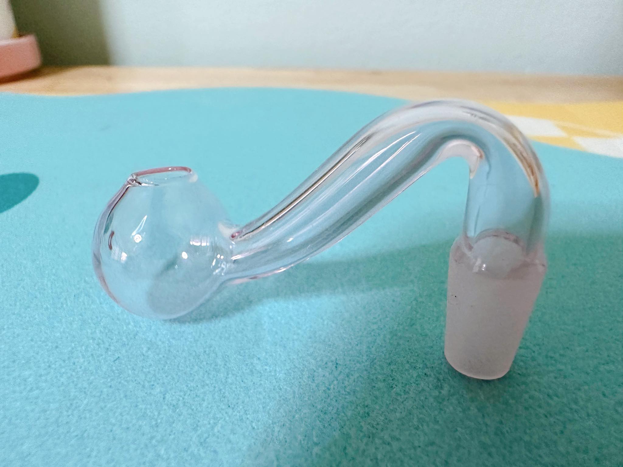 ตุ้มลูกแก้วขัดทราย สีสมพู (10.0mm.)