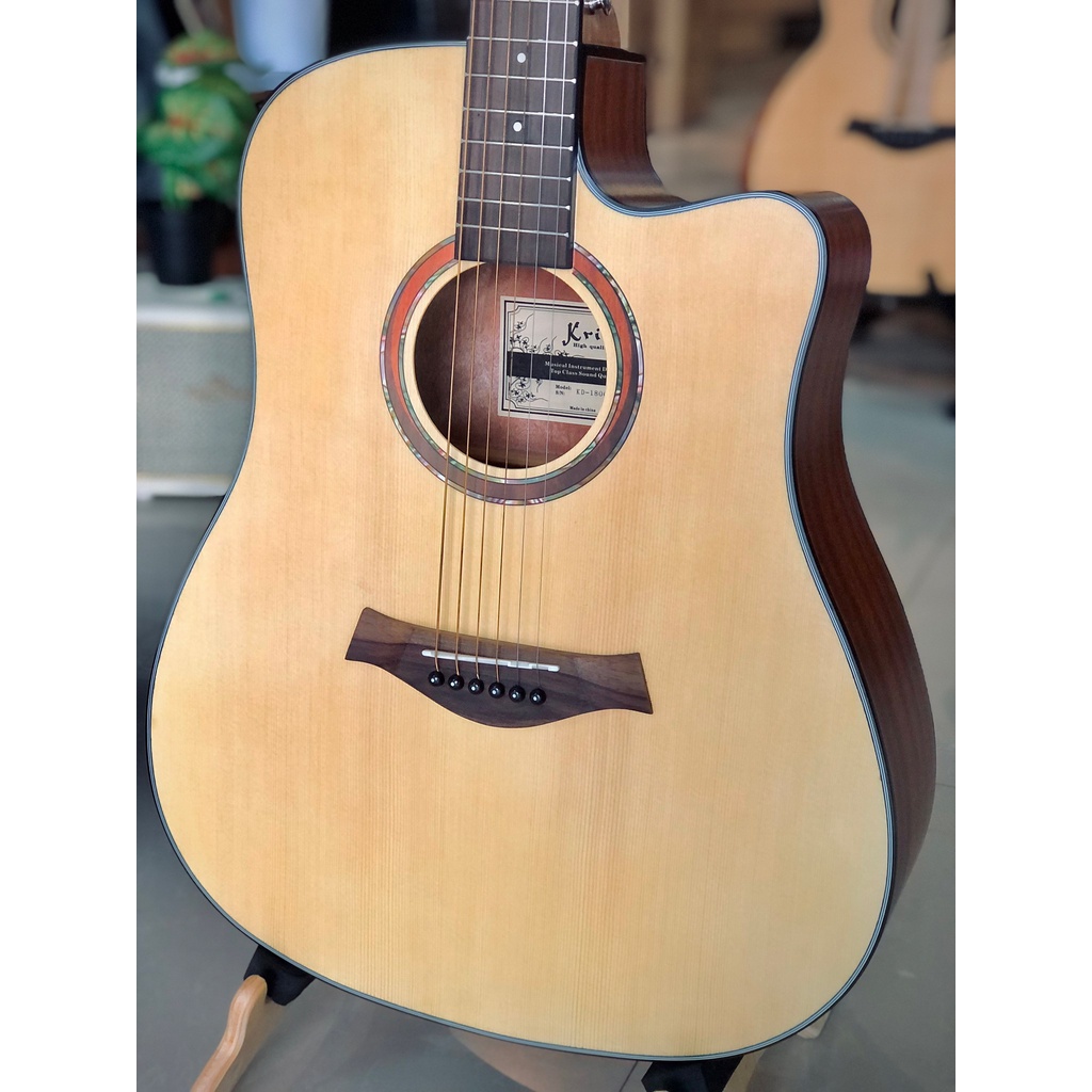 กีต้าร์โปร่งไฟฟ้า Kriens รุ่น KD-180CE คอเล็กจับง่าย สบายมือ