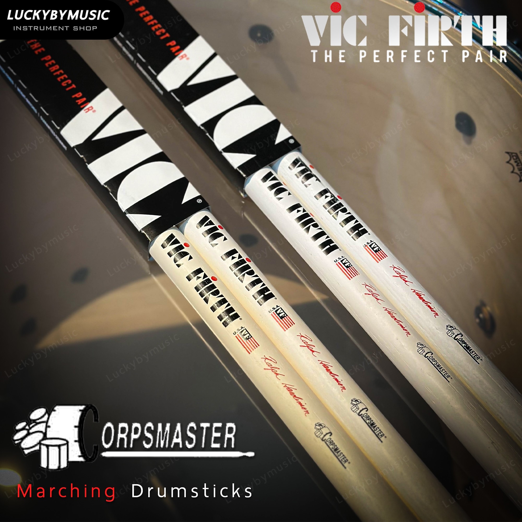 Vic Firth รุ่น SRHN ไม้สแนร์มาร์ชชิ่ง Vic Firth ไม้กลอง + รับประกันของแท้ ไม้กลองสแนร์มาร์ชชิ่ง (พร้อมส่ง)