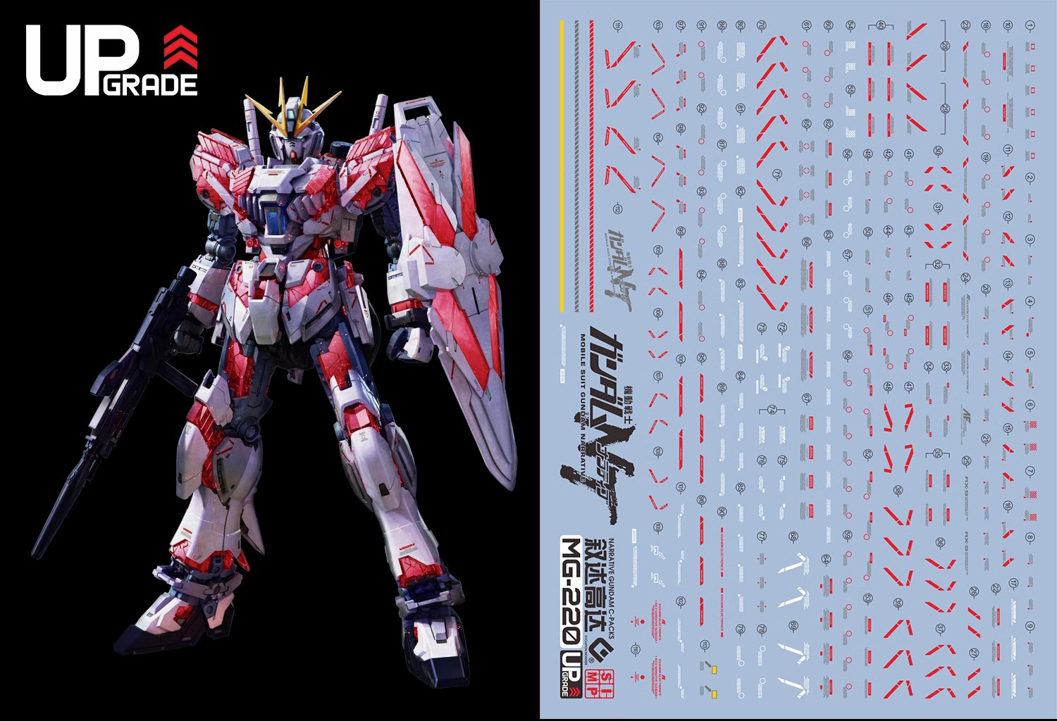221 Water Decal MG 1/100 NARRATIVE GUNDAM C-PACKS Ver.Ka ยี่ห้อ S.I.M.P. Model Decal