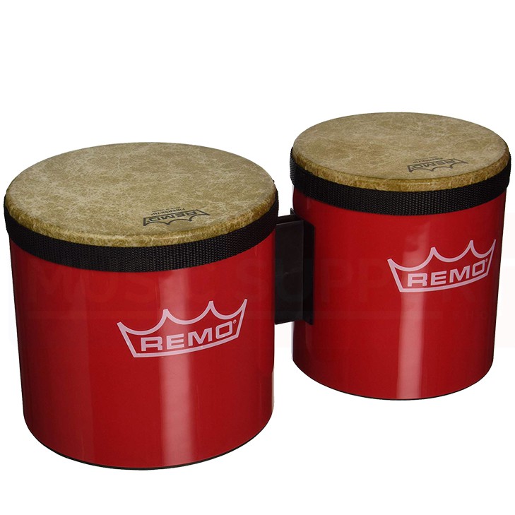 กลองบองโก Remo (หนัง Fiberskyn) สีแดง