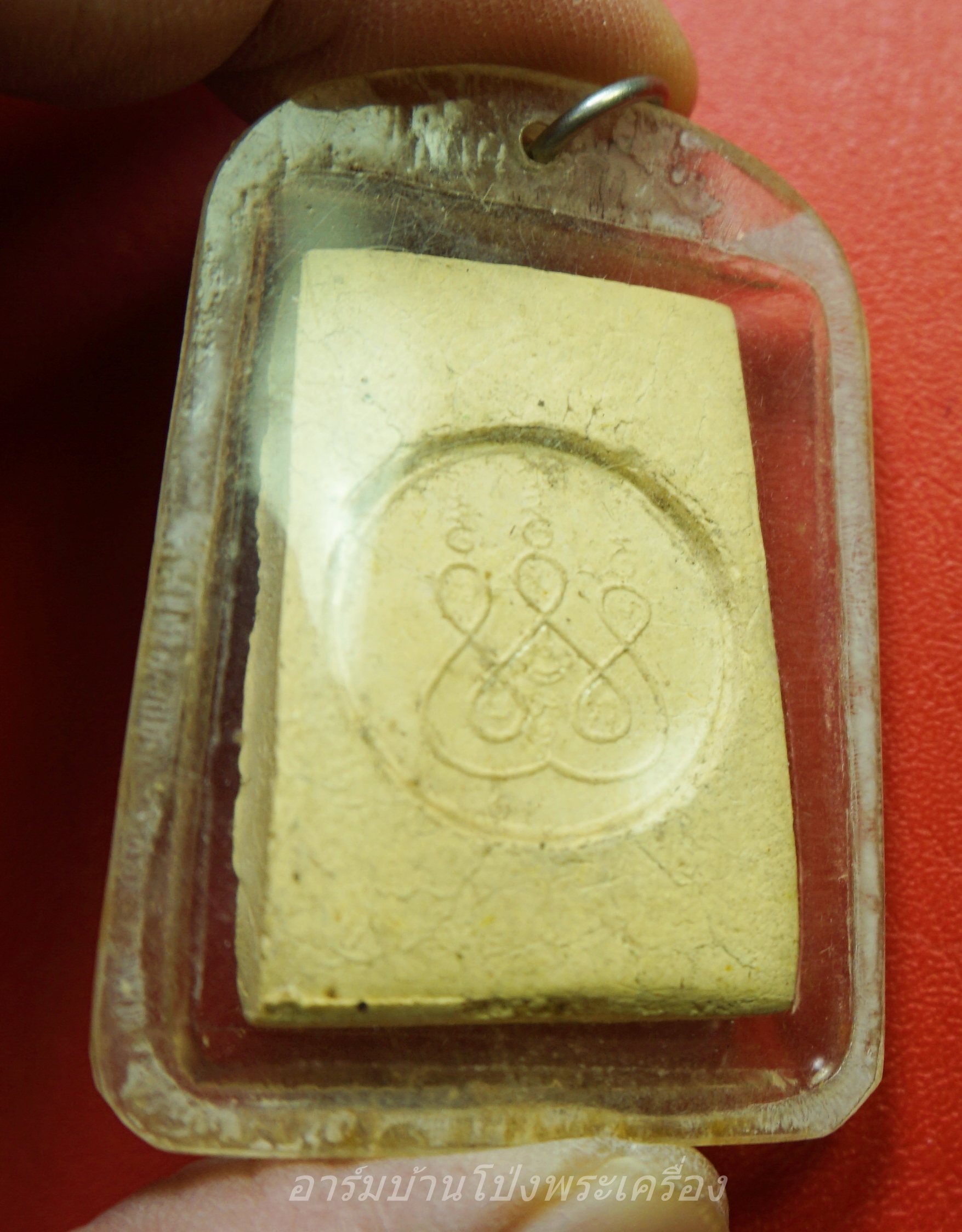 พระแก้วมรกต หลวงพ่อเล็ก วัดป่าไก่ รุ่นแรก เนื้อผง หลังยันต์ห้า เลี่ยมเดิม(องค์ที่1)