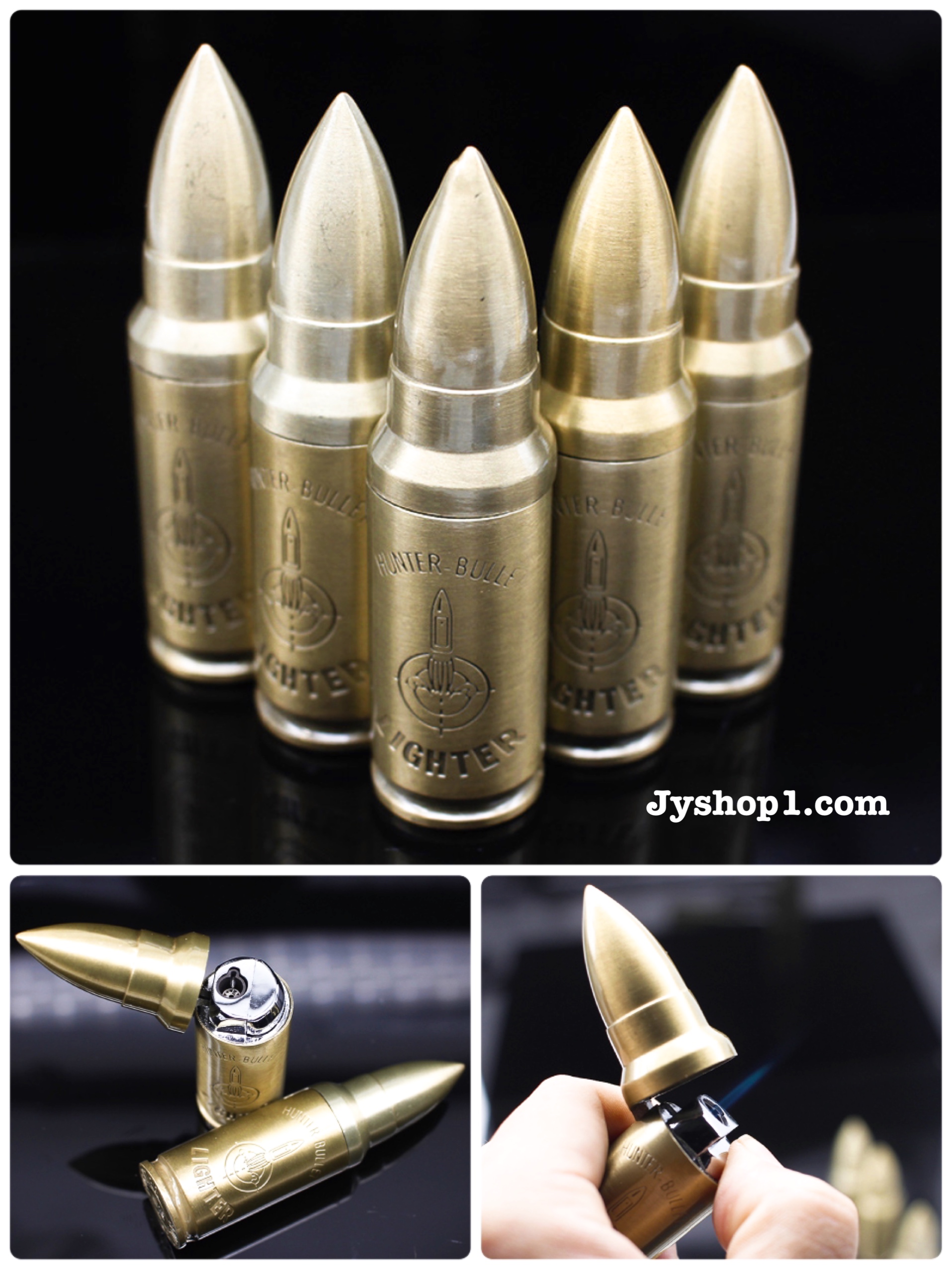 ไฟแช็ค ไฟฟู่ ทรงลูกปืน Hunter Bullet