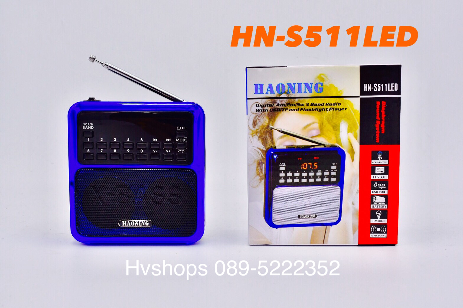 วิทยุ FM -AM รุ่น HN-S511LED