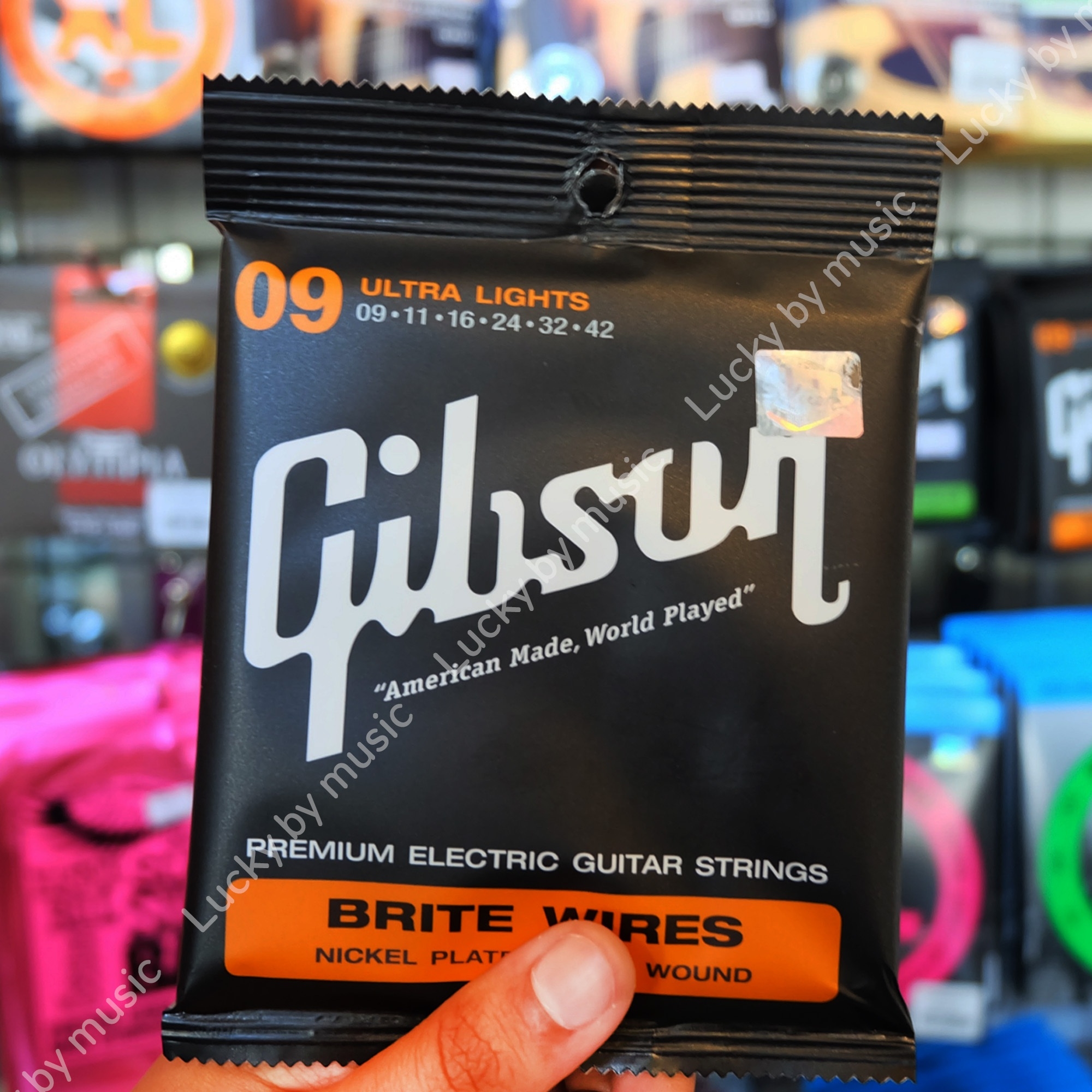 สายกีตาร์ไฟฟ้า Gibson ครบชุด 6 เส้น เบอร์ 9 พร้อมชุดสุดคุ้ม Guitar Strings Gibson สายกิ๊ฟสัน สายโปร่ง สายกีต้าร์ไฟฟ้า