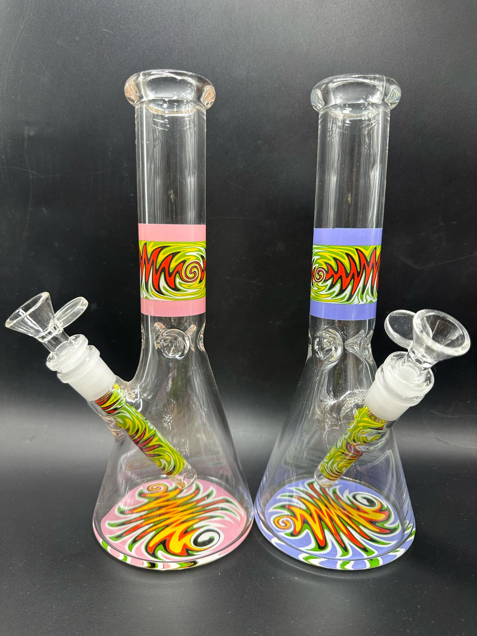 Colors Line Beaker Bong (26.5cm.)(Pink)
