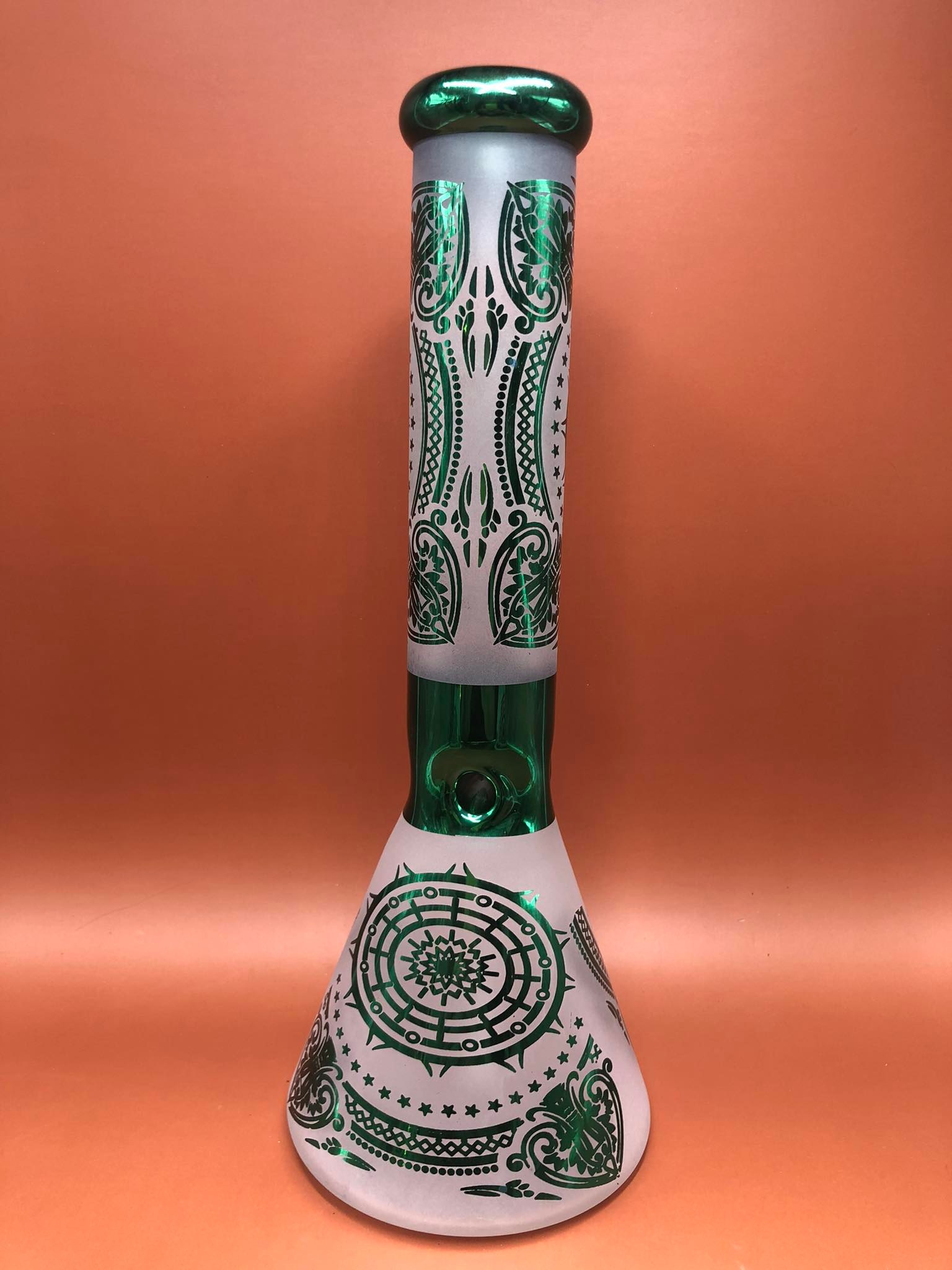 Sun Star Glass Bong (Green)