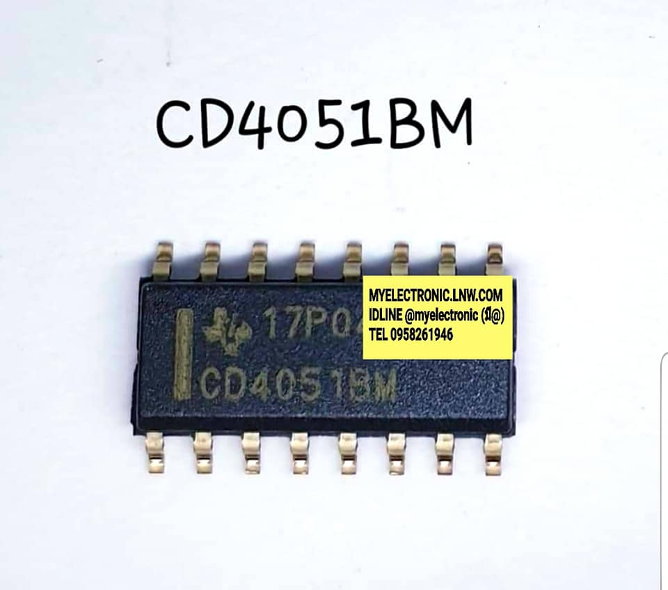ICCD4051BCMยี่ห้อTEXASตัวถังSMD16ขาราคาตัวละ