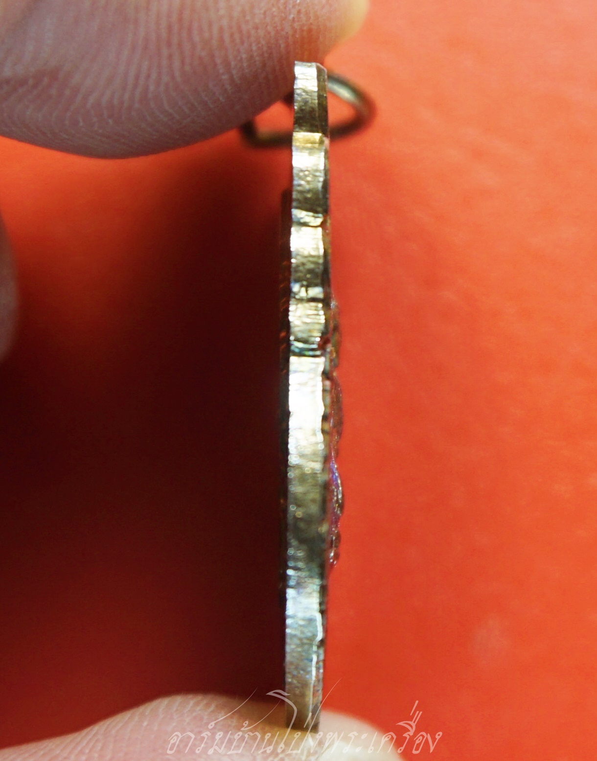 พระราชสิงโห วัดดอนตูม พระอาจารย์โสภณ กะไหล่เงิน ลงยาน้ำเงิน ด้านหลังมีรอยจาร(องค์ที่1)