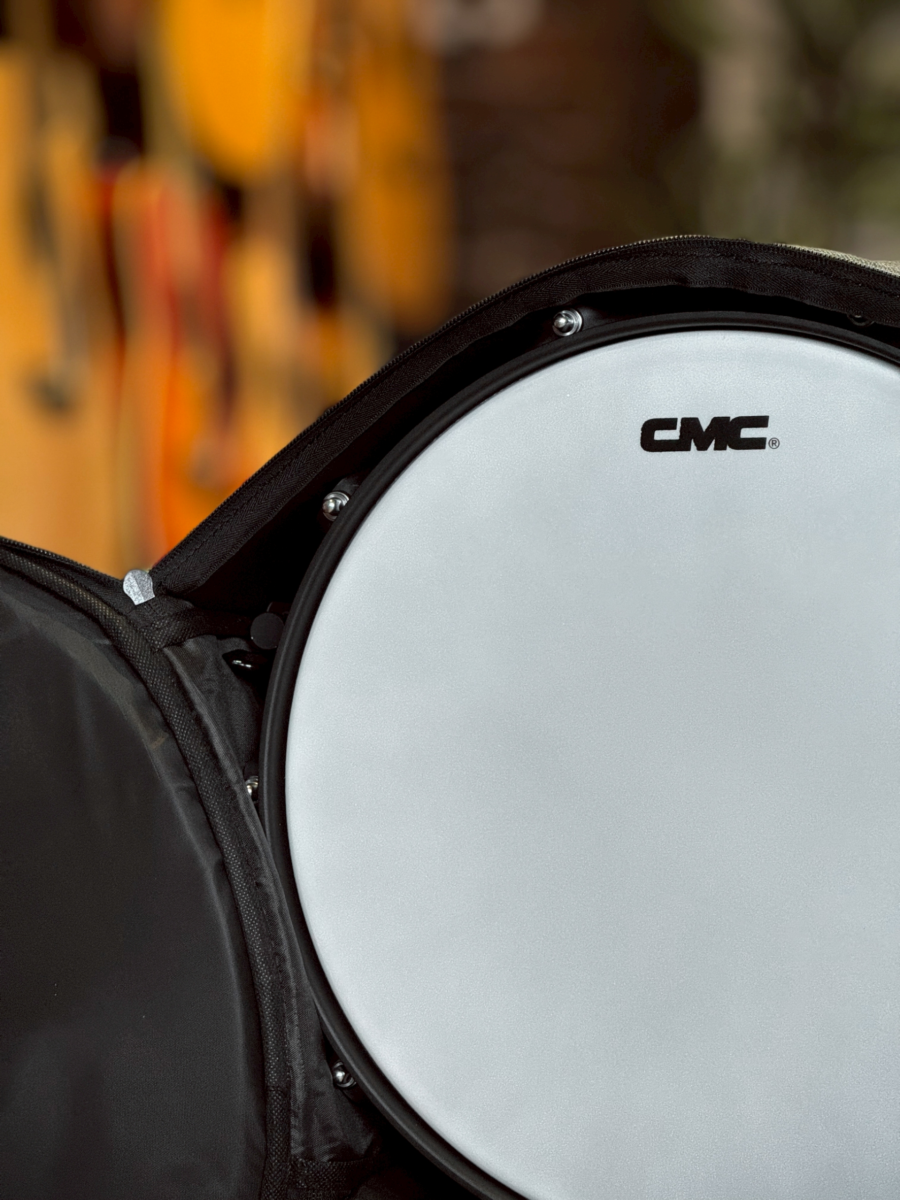 กระเป๋าสแนร์ NAMI ผ้ายีนส์เทา กระเป๋าใส่สแนร์ ฟองน้ำ 12 มิล ขนาด 14 นิ้ว บุฟองน้ำหนา มีหูหิ้ว พร้อมสายสะพาย