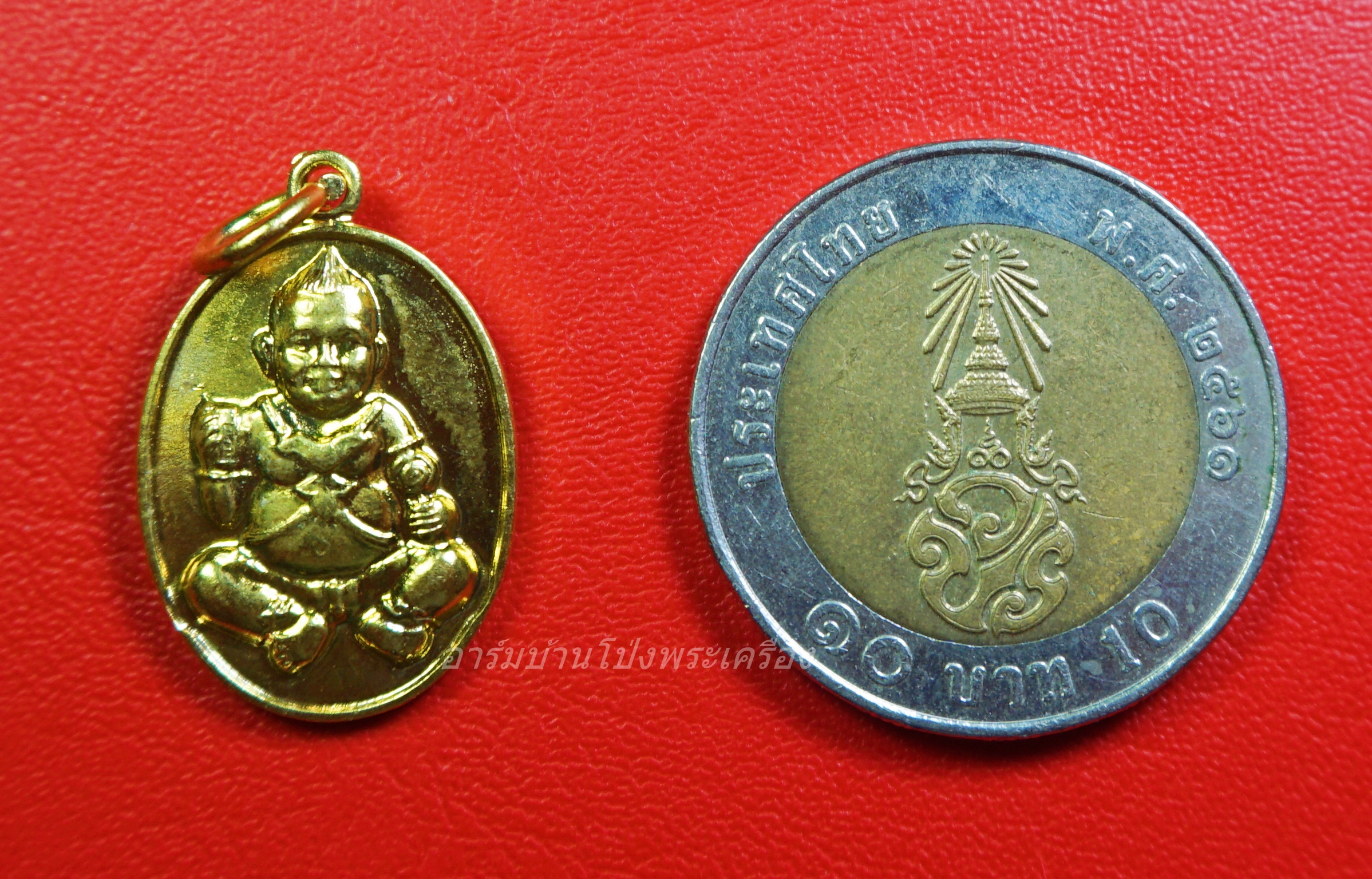 หลวงปู่แผ้ว วัดรางหมัน รุ่นกุมารทองแบ็คแฮม เนื้อฝาบาตร(องค์ที่11)